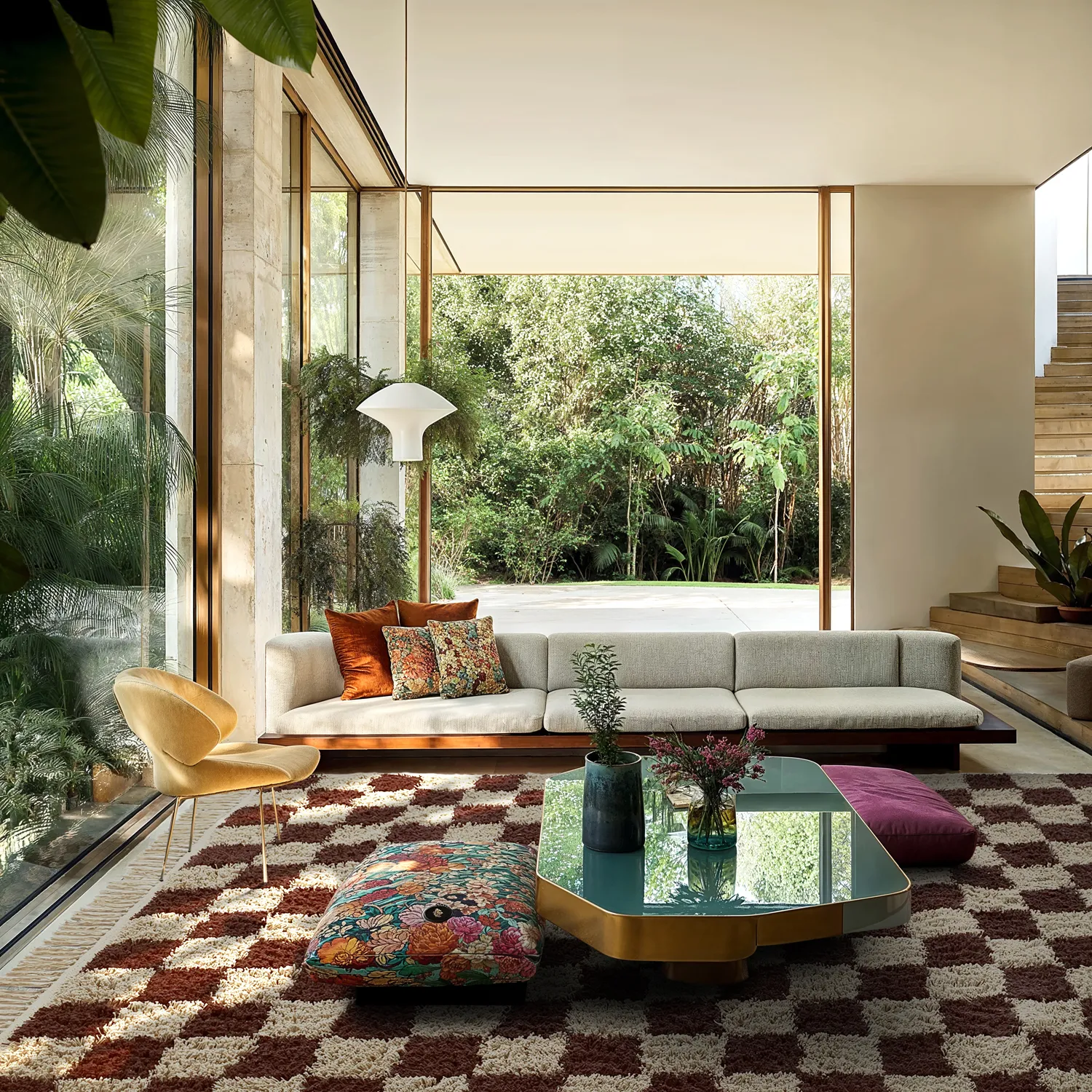 Ryatæpper - Elsey Natural Cotton Shaggy (beige/brun)