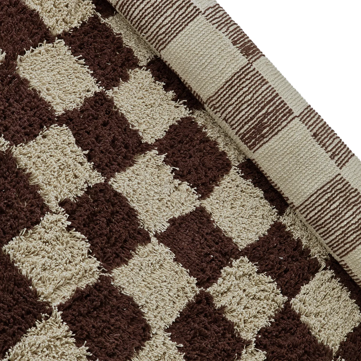 Ryatæpper - Elsey Natural Cotton Shaggy (beige/brun)