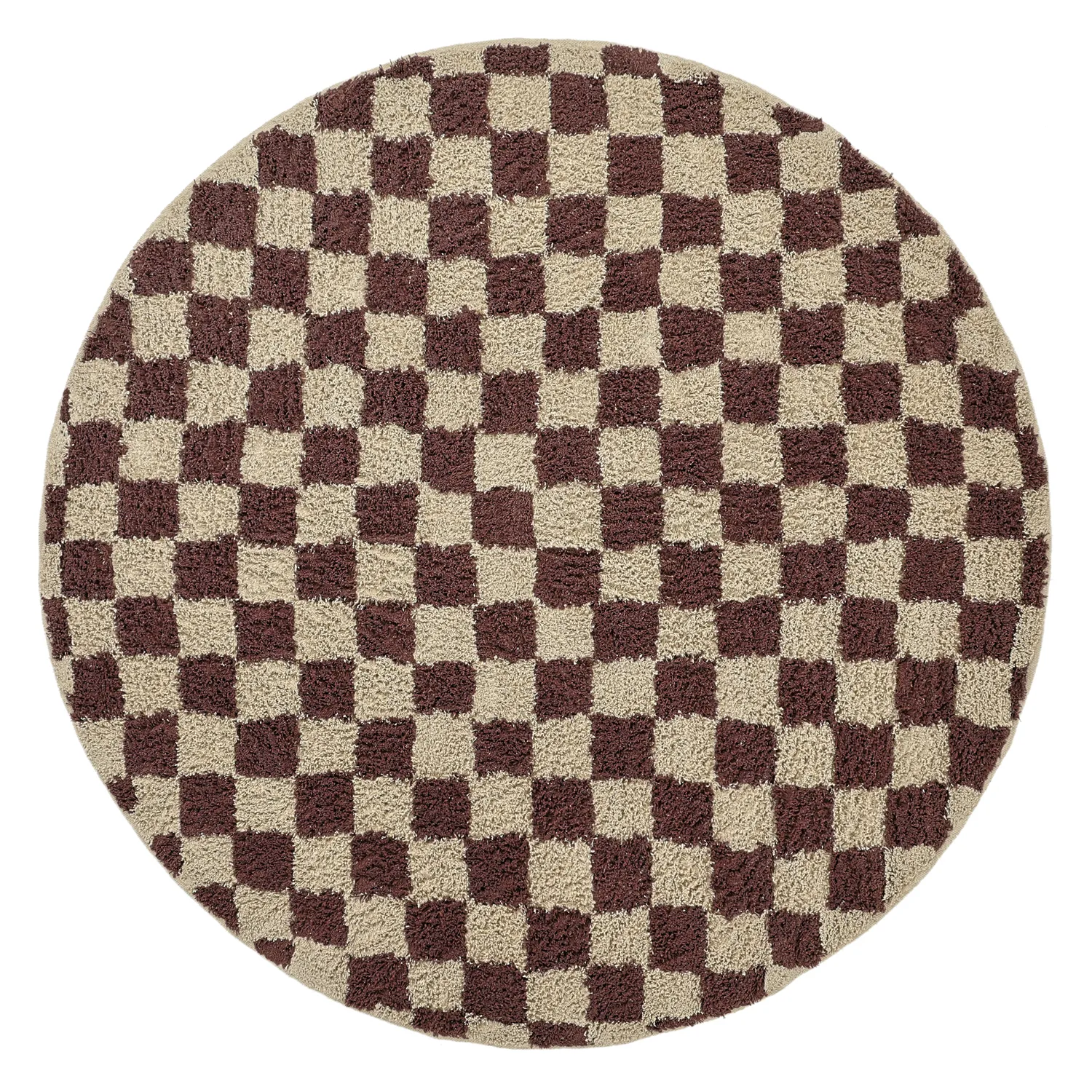 Runde tæpper - Elsey Natural Cotton Shaggy (beige/brun)