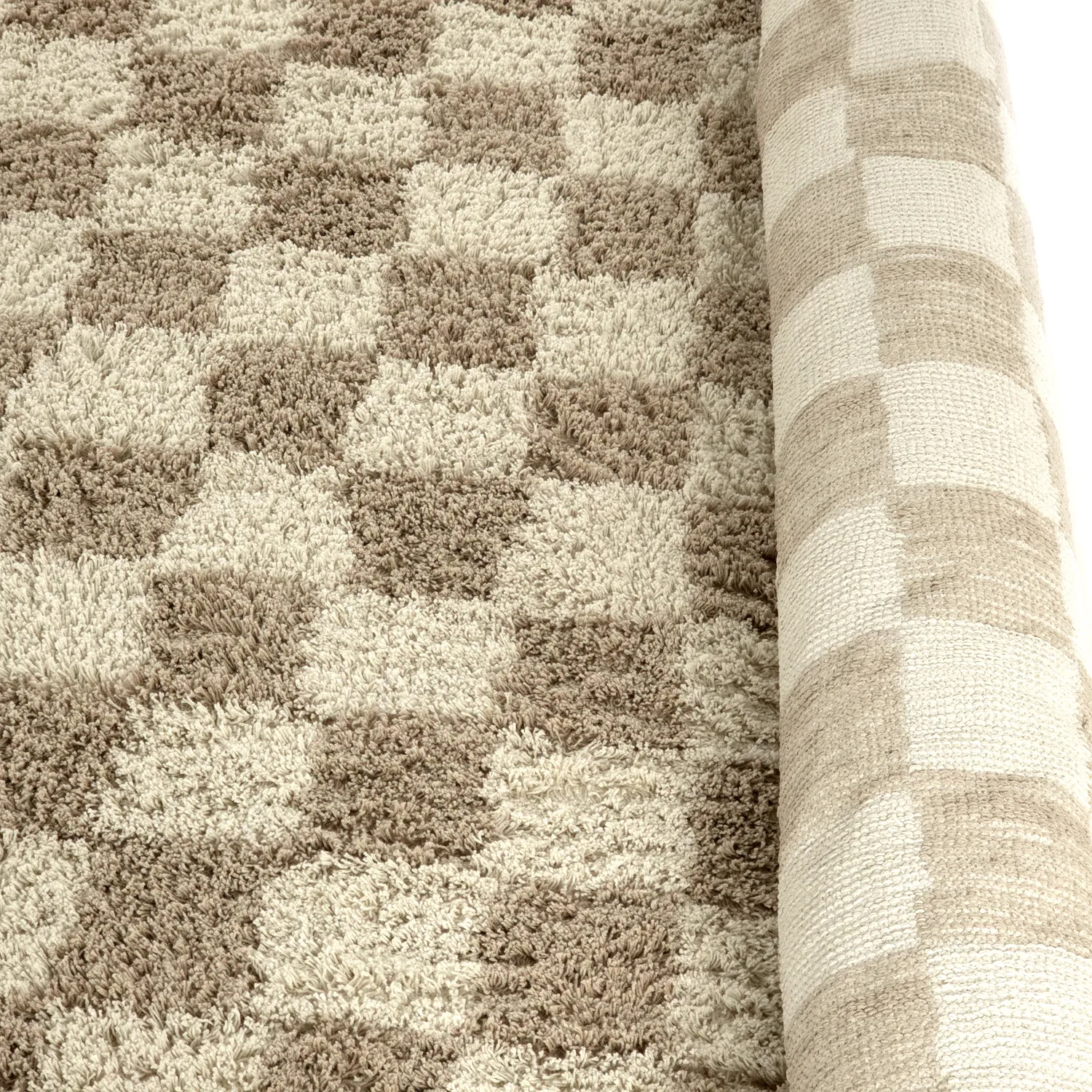 Ryatæpper - Elsey Natural Cotton Shaggy (fløde/sand)