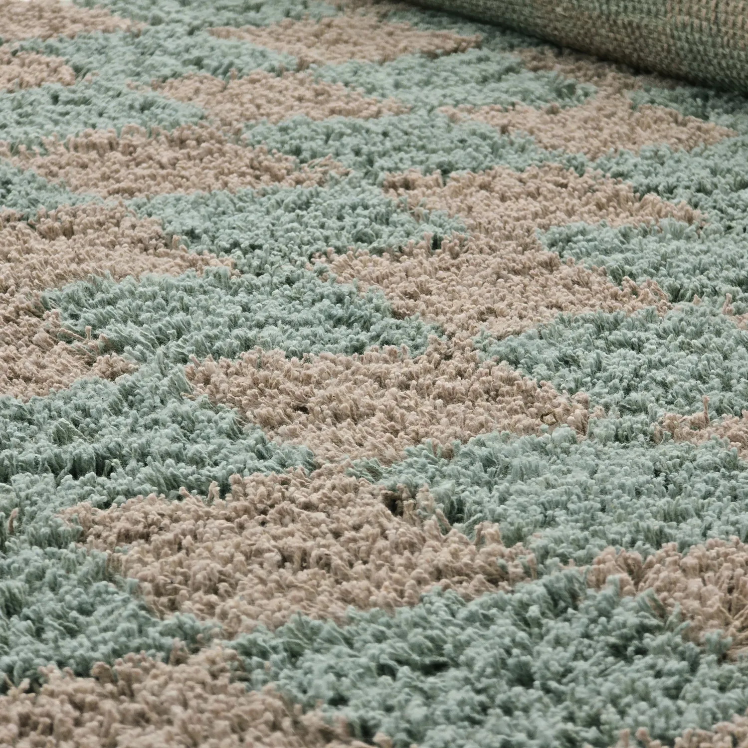 Ryatæpper - Elsey Natural Cotton Shaggy (grå/pink)