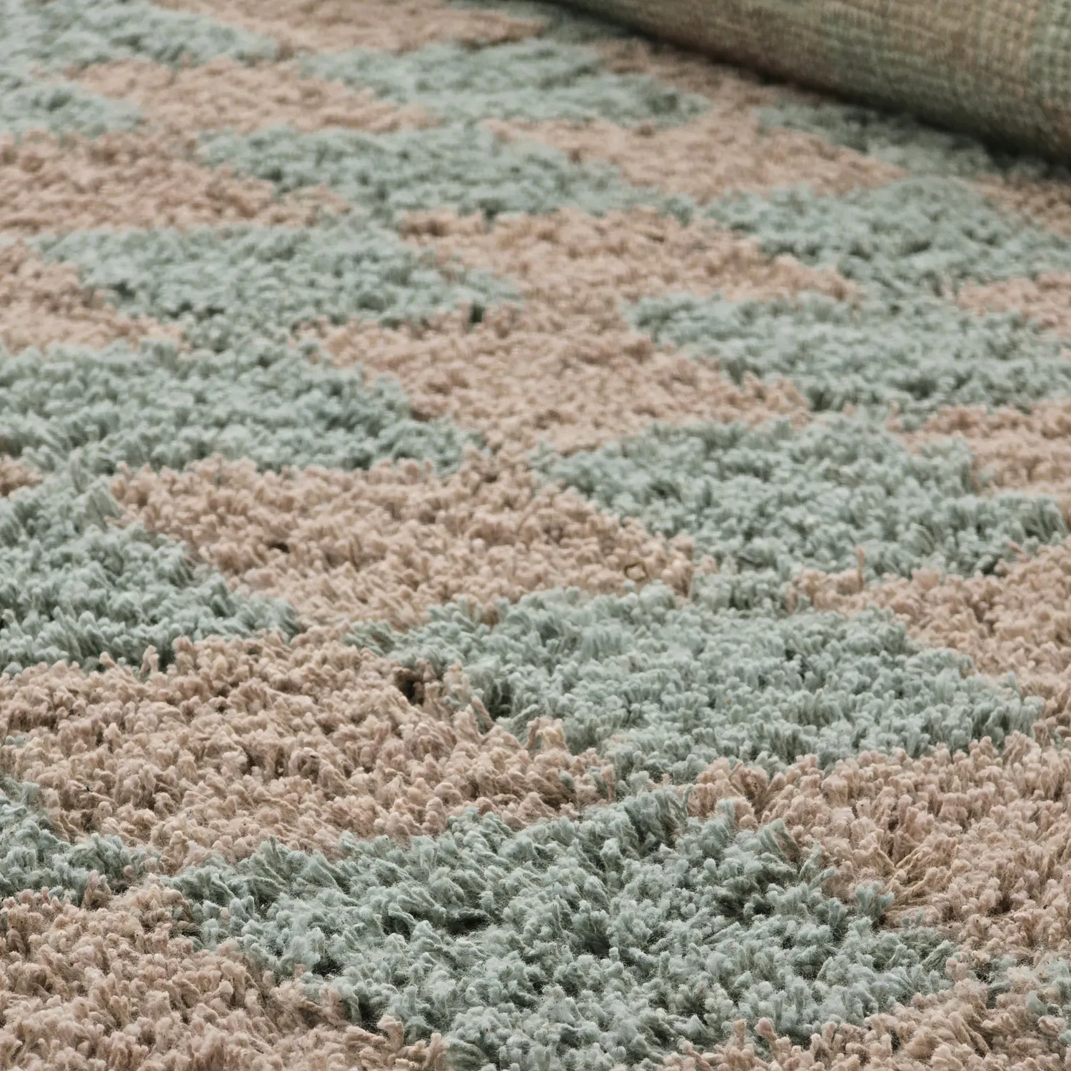 Ryatæpper - Elsey Natural Cotton Shaggy (grå/pink)