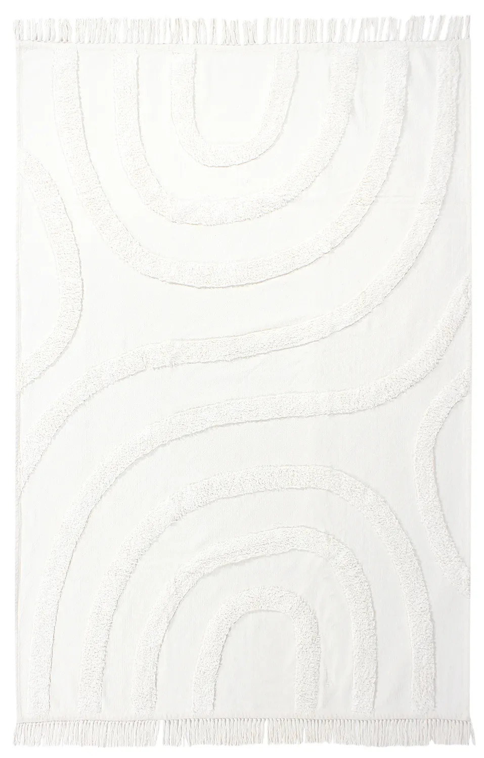 Ryatæpper - Emilia Natural Cotton Shaggy (offwhite)