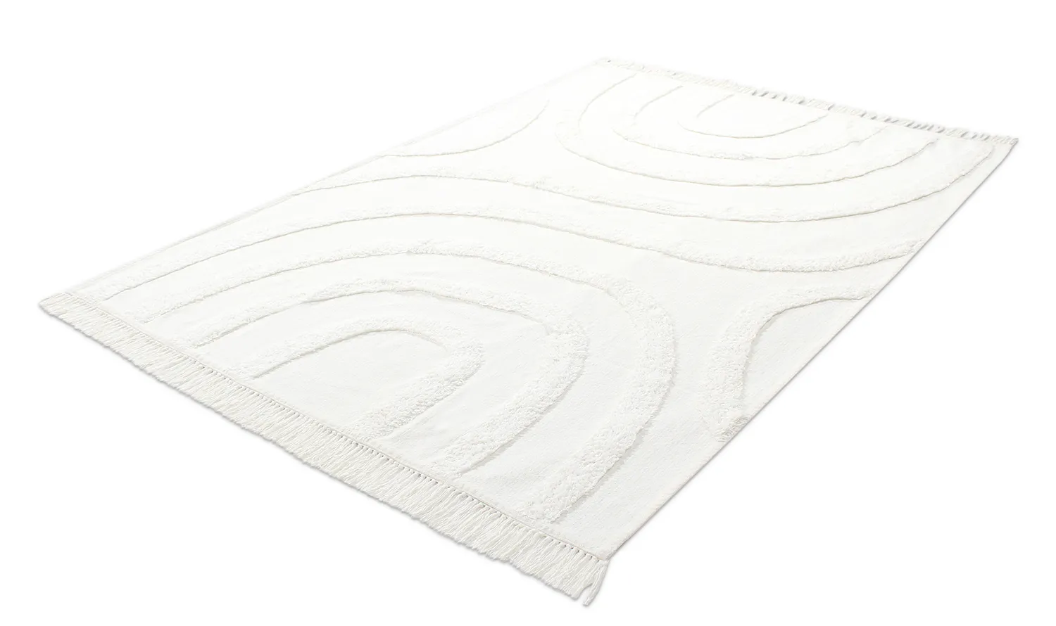 Ryatæpper - Emilia Natural Cotton Shaggy (offwhite)