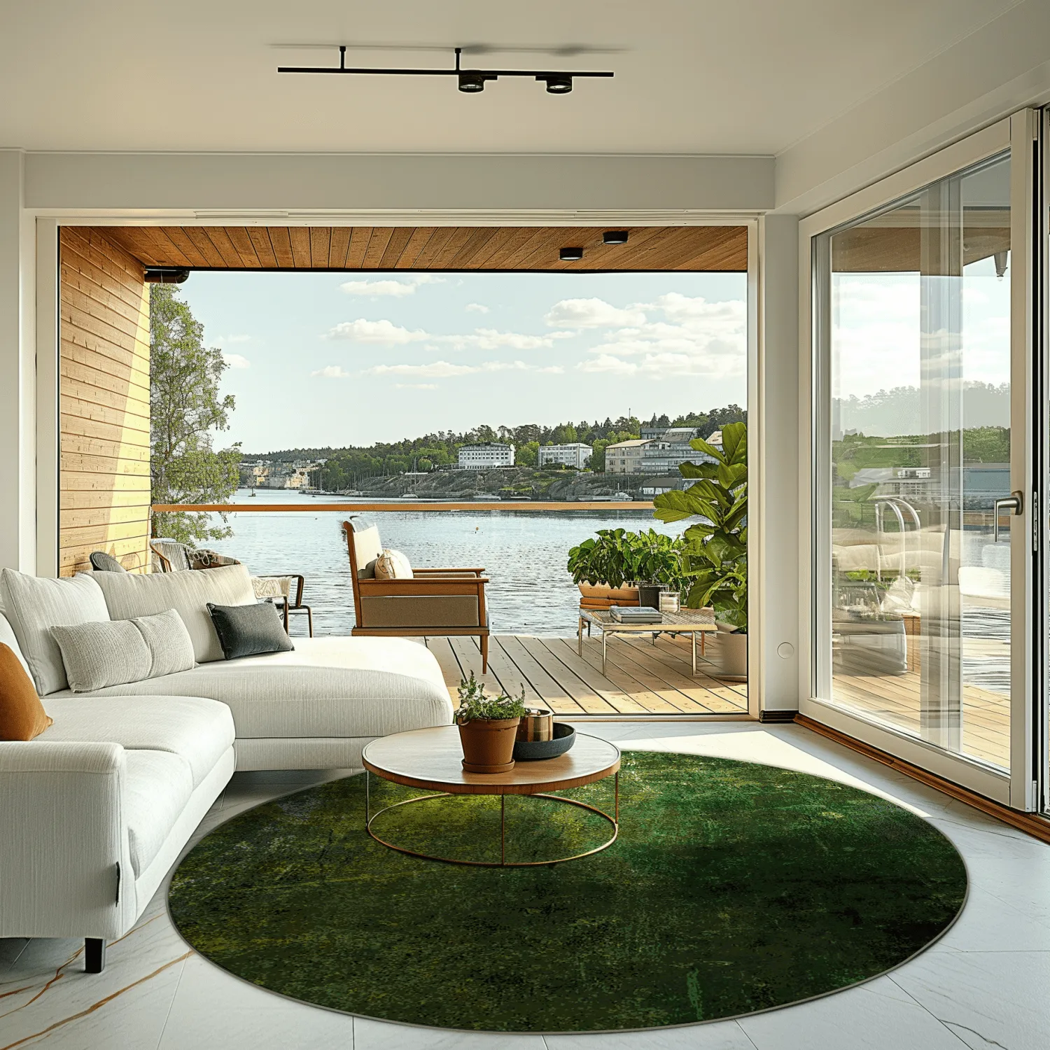 Rundt tæppe - Estrada (grøn)