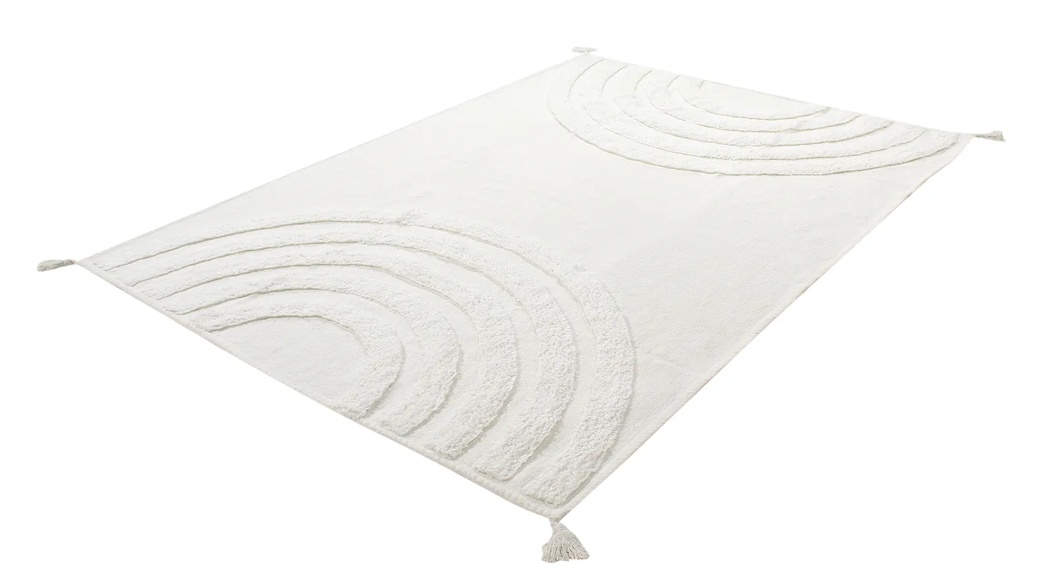 Ryatæpper - Everly Natural Cotton Shaggy (offwhite)