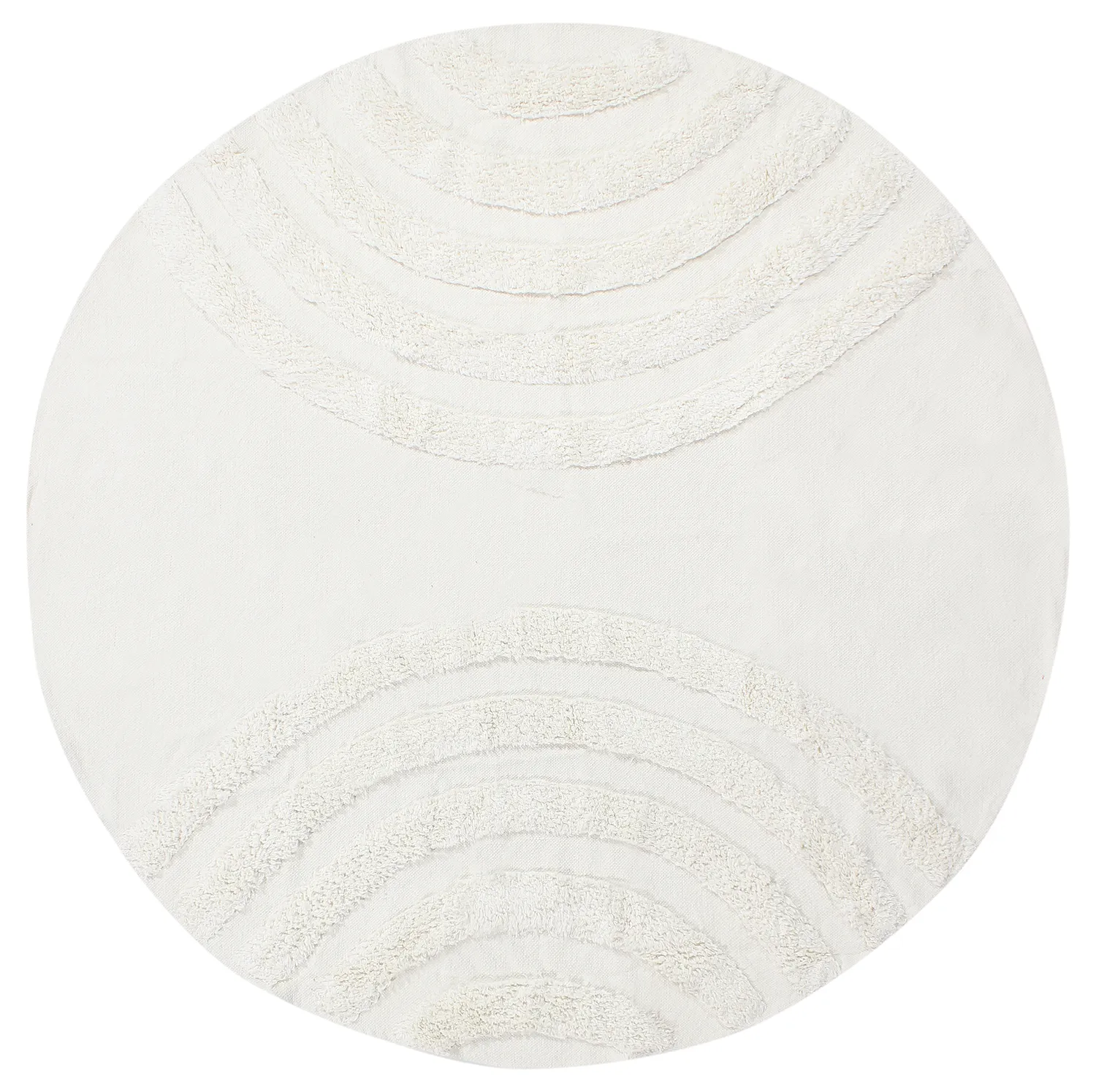Runde tæpper - Everly Natural Cotton Shaggy (offwhite)