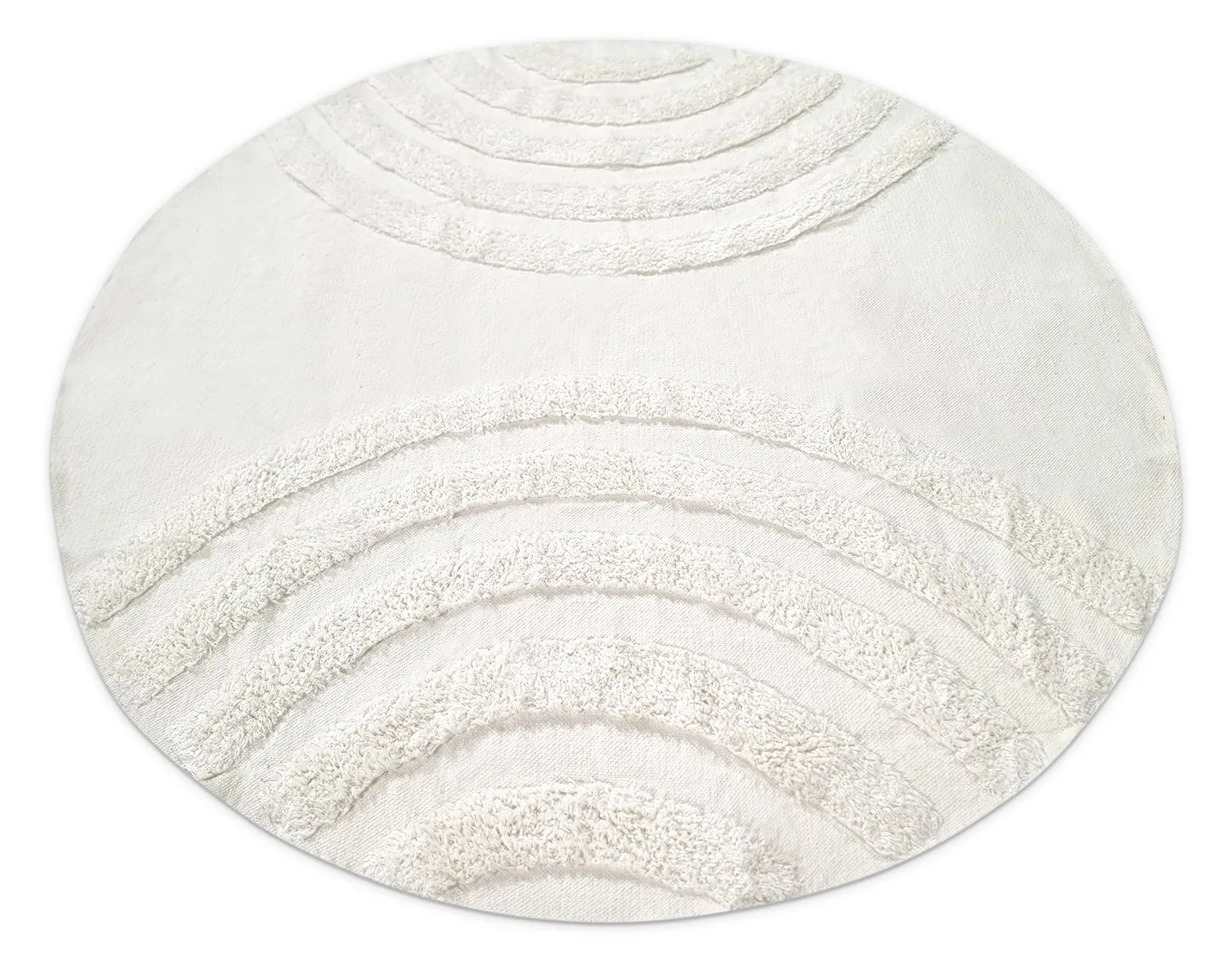 Runde tæpper - Everly Natural Cotton Shaggy (offwhite)