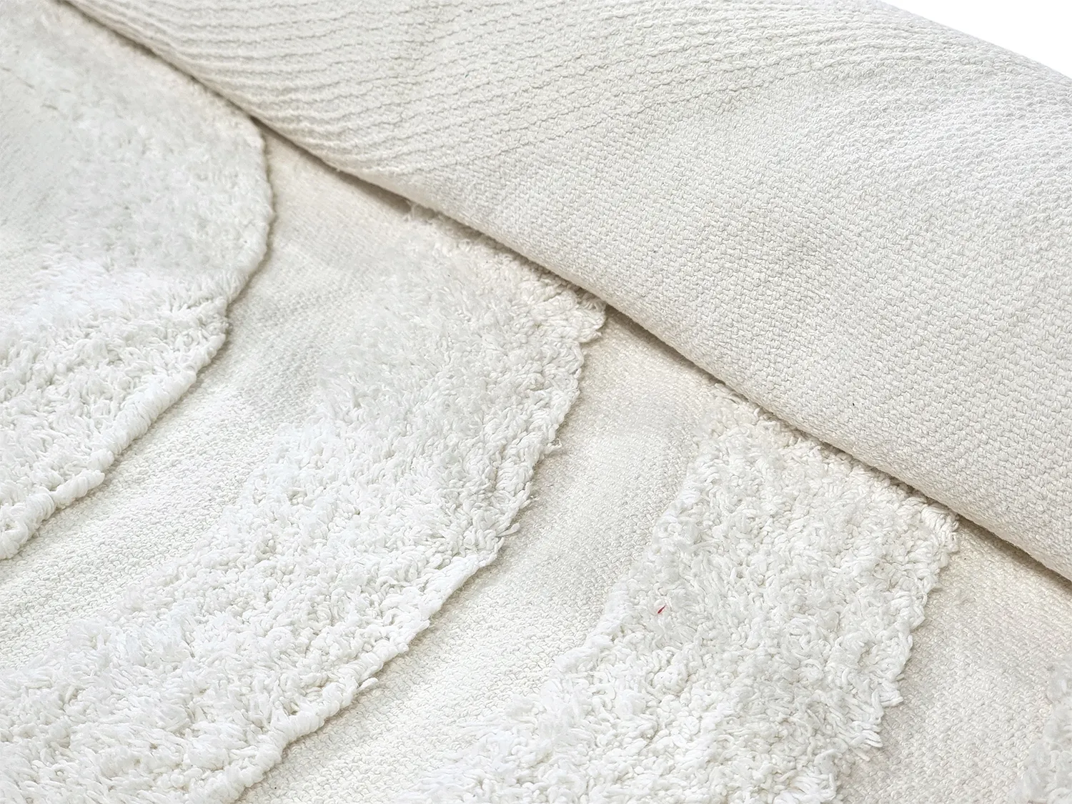 Runde tæpper - Everly Natural Cotton Shaggy (offwhite)