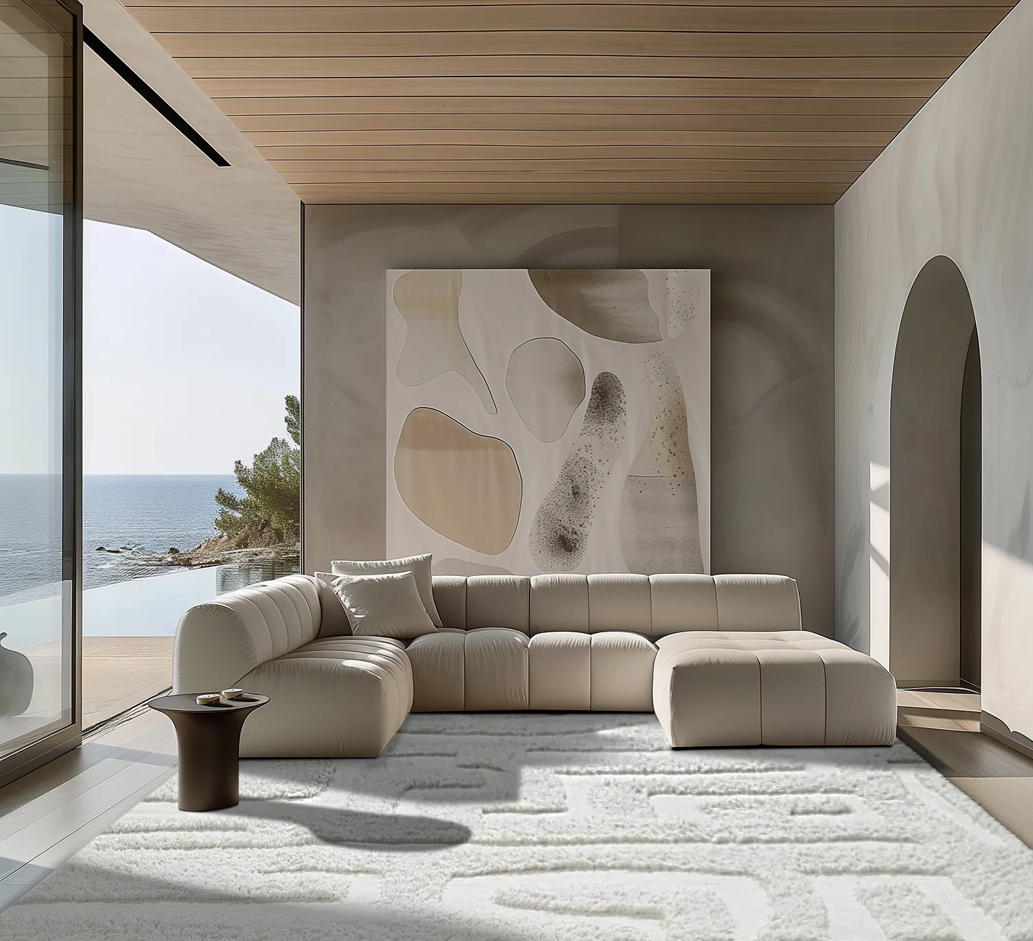 Ryatæpper - Fallon Natural Cotton Shaggy (offwhite)