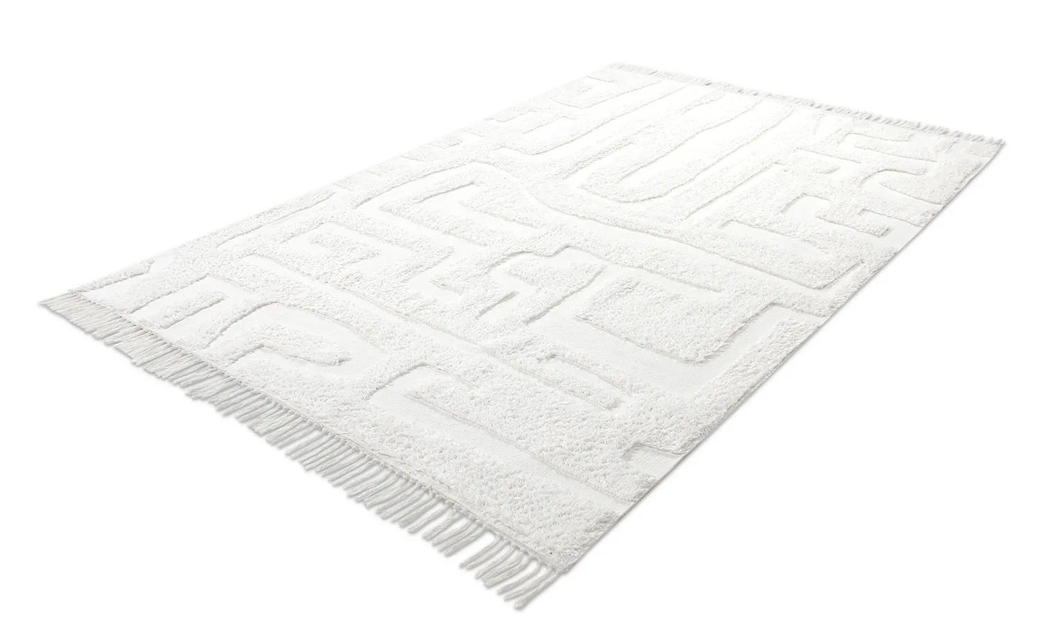 Ryatæpper - Fallon Natural Cotton Shaggy (offwhite)