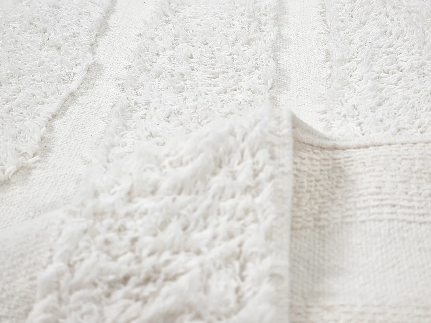 Ryatæpper - Fallon Natural Cotton Shaggy (offwhite)
