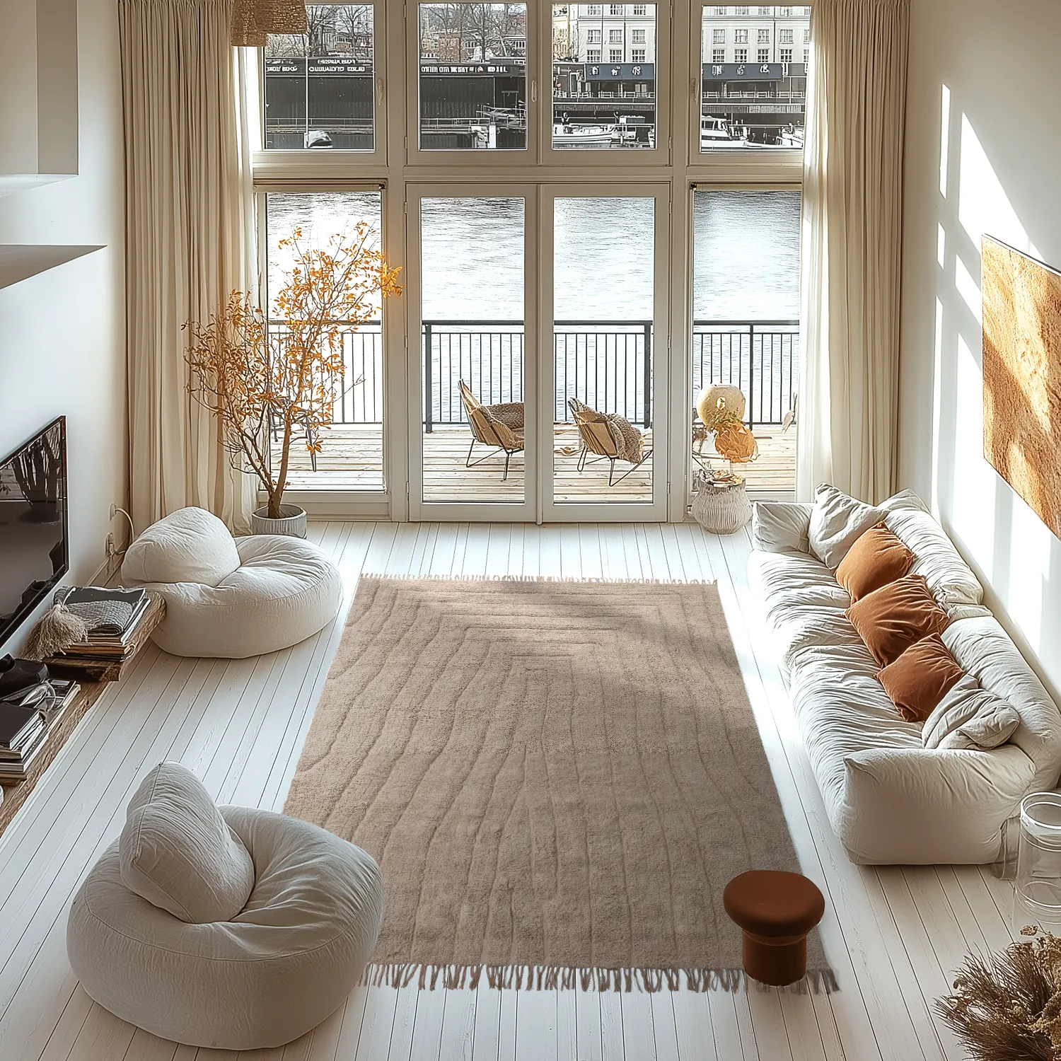 Ryatæpper - Farley Natural Cotton Shaggy (beige)