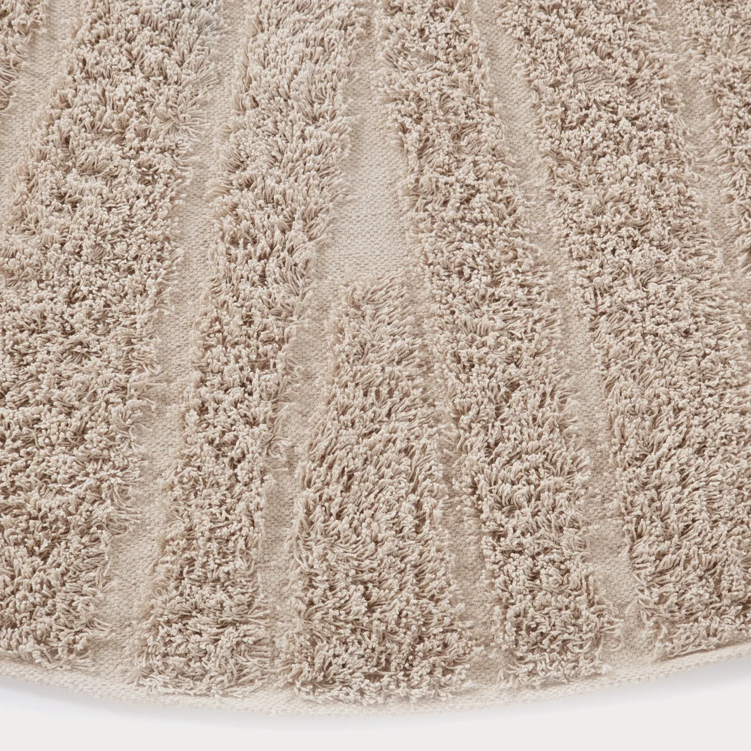 Runde tæpper - Farley Natural Cotton Shaggy (beige)