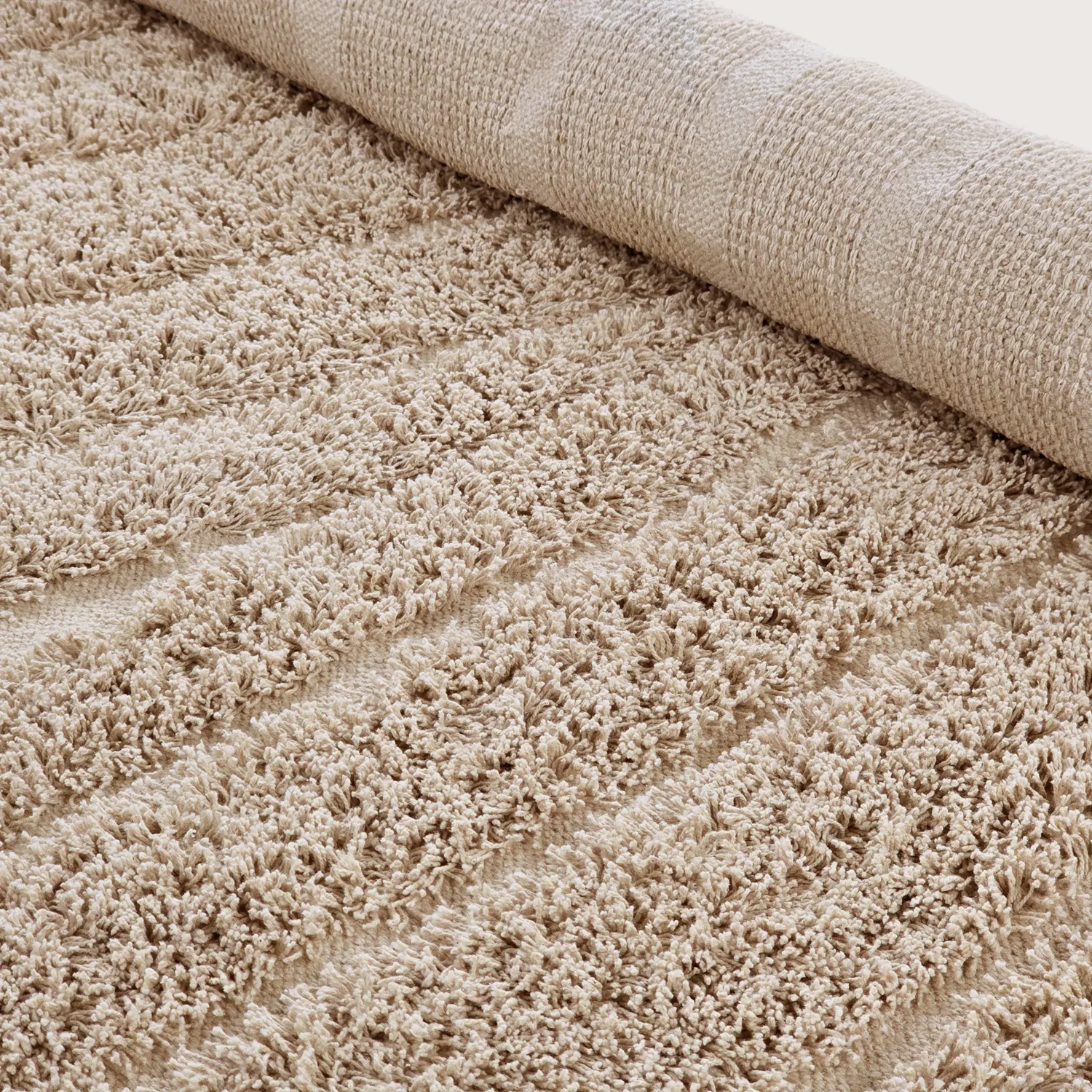 Runde tæpper - Farley Natural Cotton Shaggy (beige)