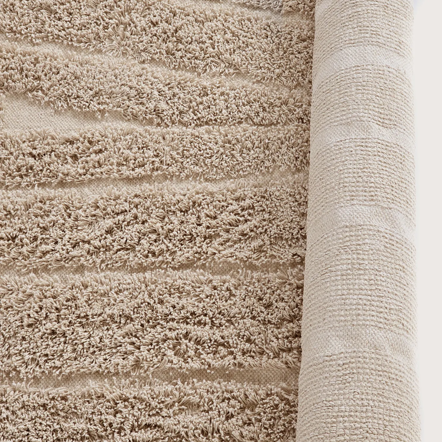 Runde tæpper - Farley Natural Cotton Shaggy (beige)