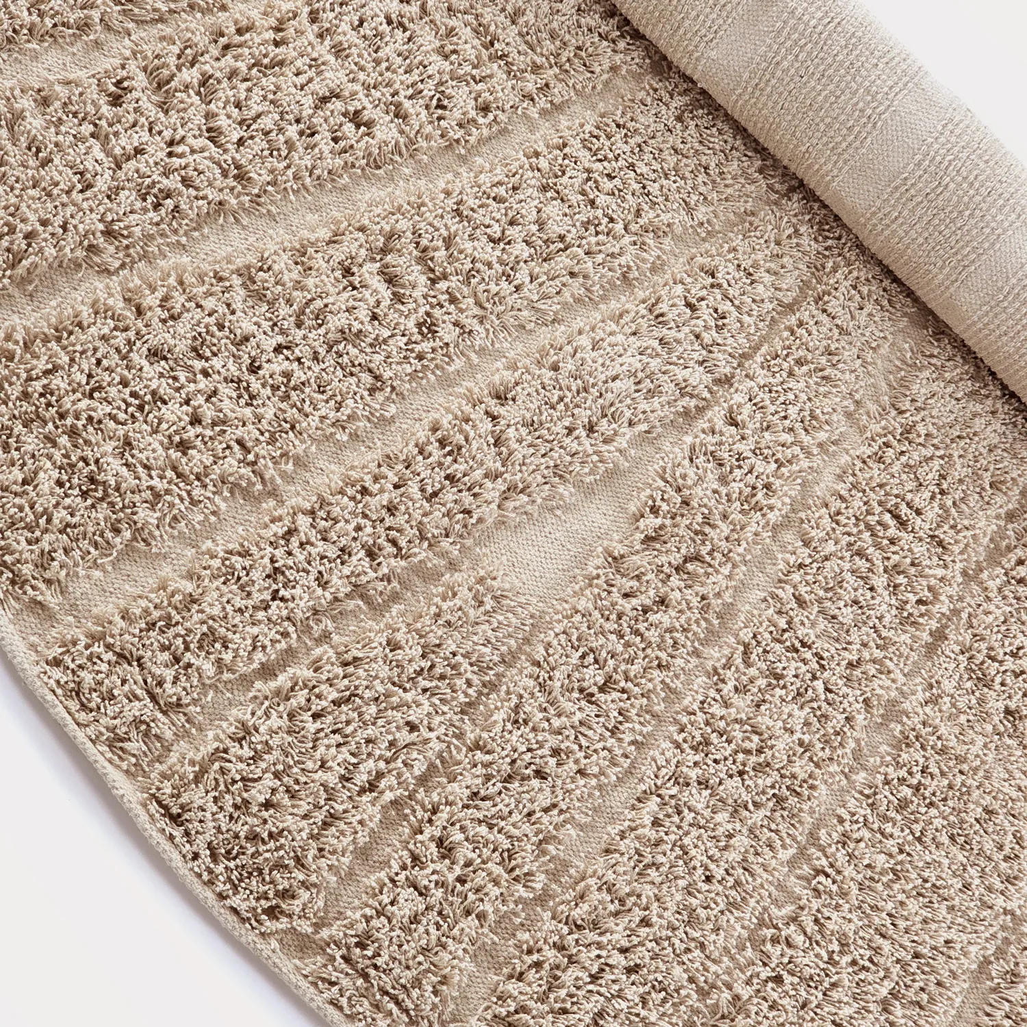 Runde tæpper - Farley Natural Cotton Shaggy (beige)