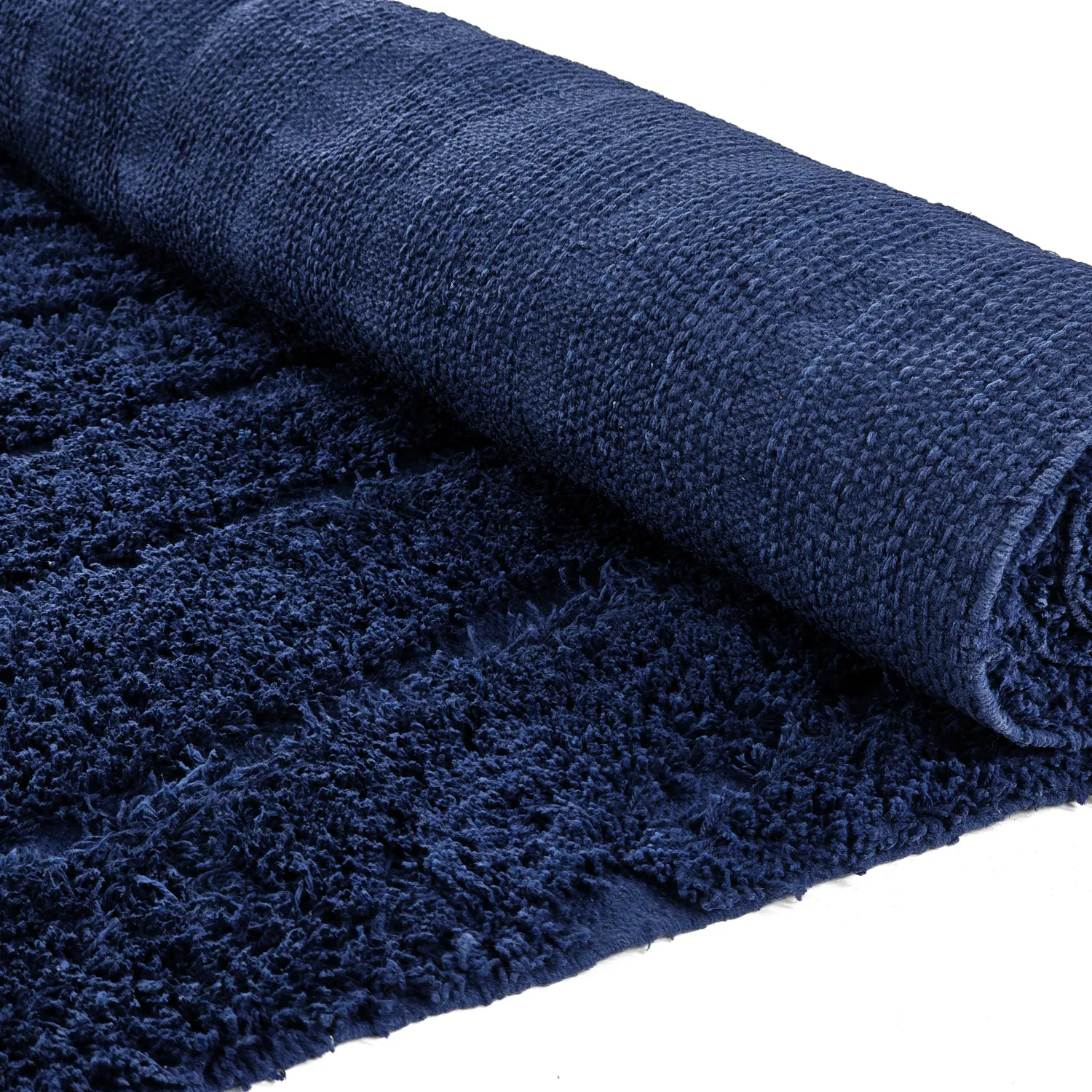 Ryatæpper - Farley Natural Cotton Shaggy (blå)