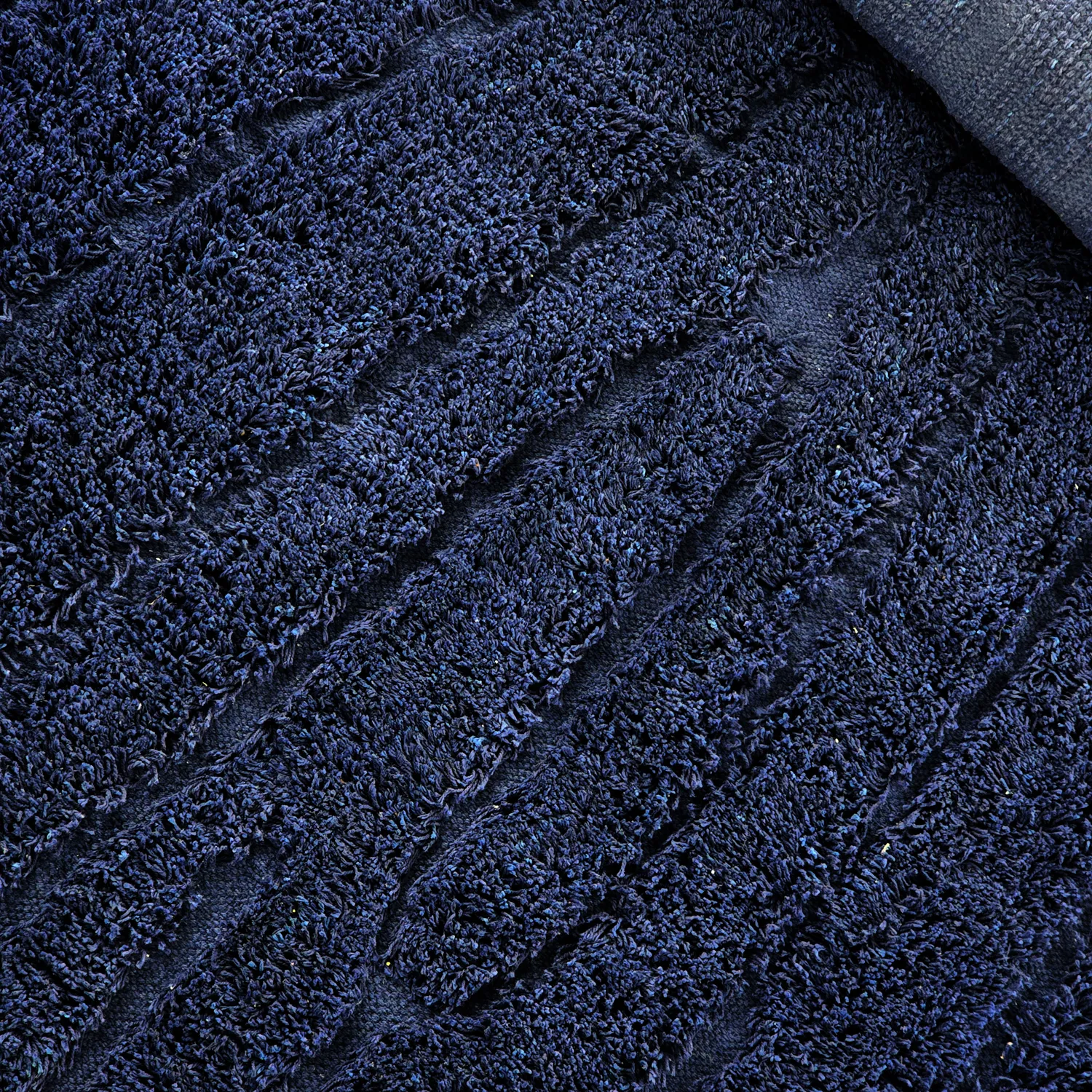 Ryatæpper - Farley Natural Cotton Shaggy (blå)