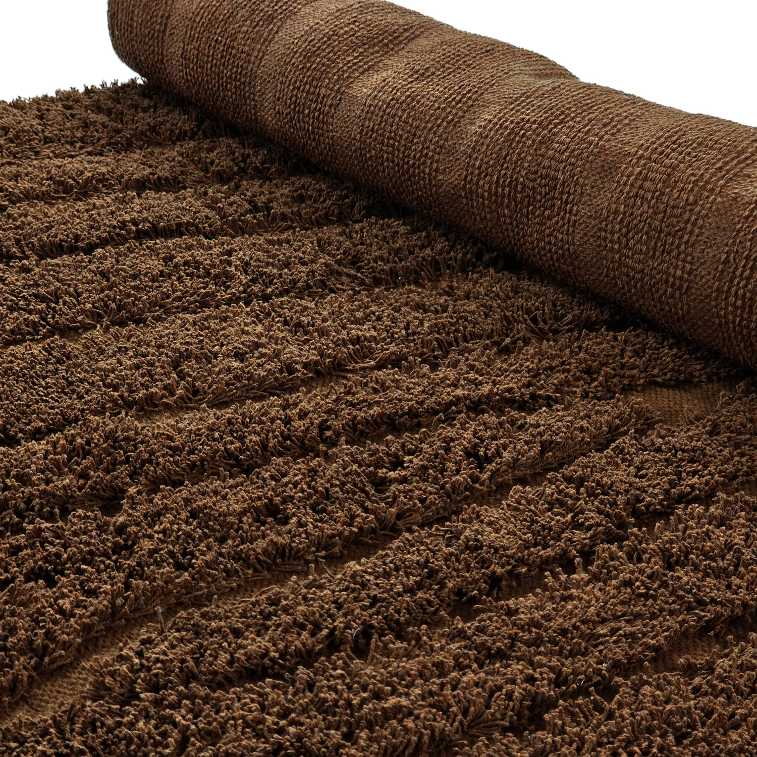 Ryatæpper - Farley Natural Cotton Shaggy (brun)