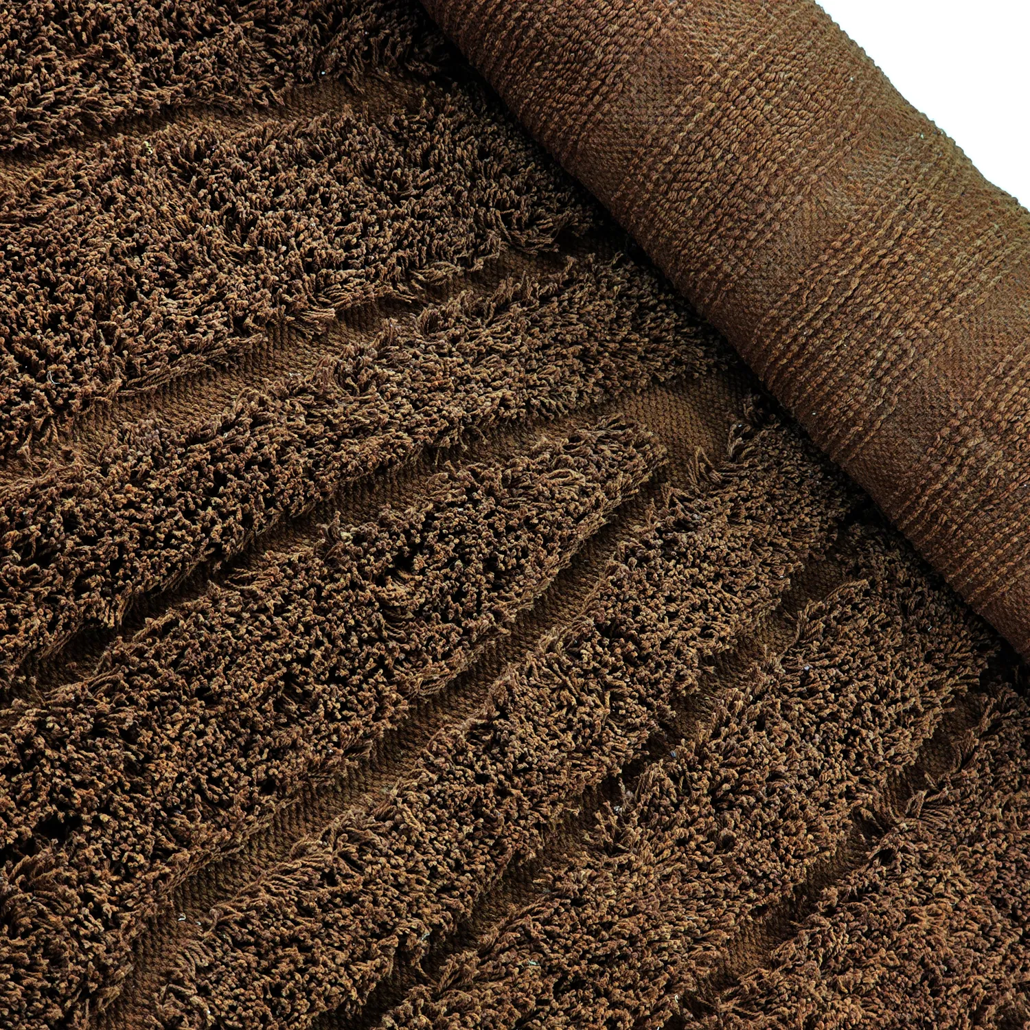 Ryatæpper - Farley Natural Cotton Shaggy (brun)