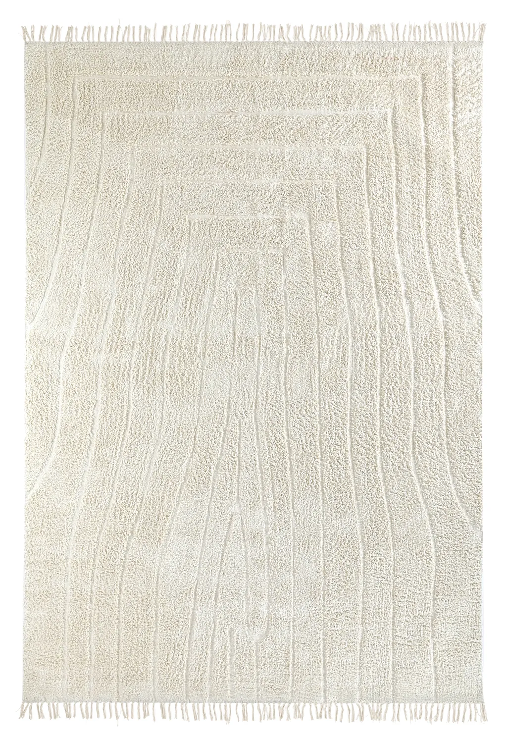Ryatæpper - Farley Natural Cotton Shaggy (off-white)