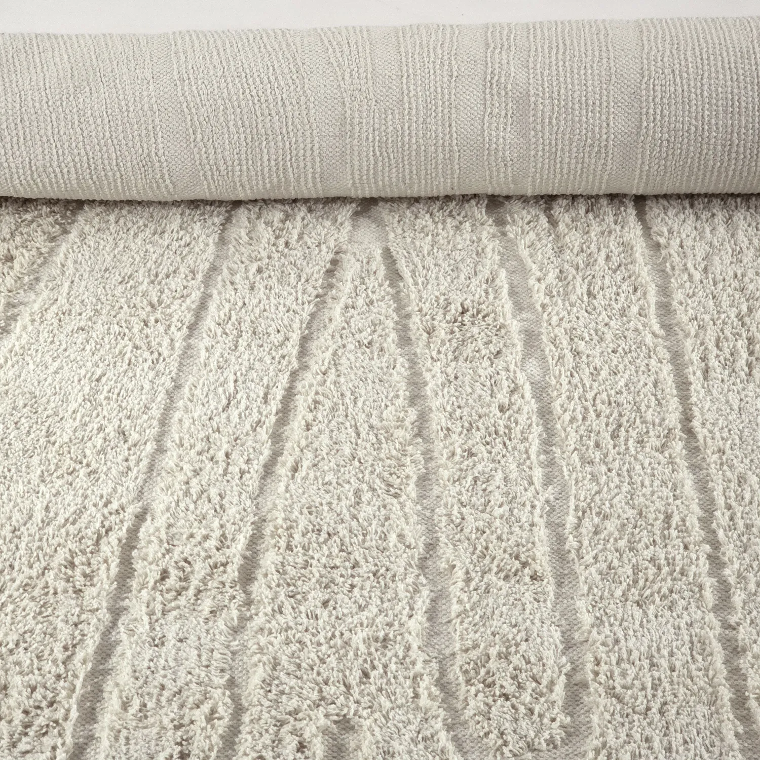 Ryatæpper - Farley Natural Cotton Shaggy (off-white)