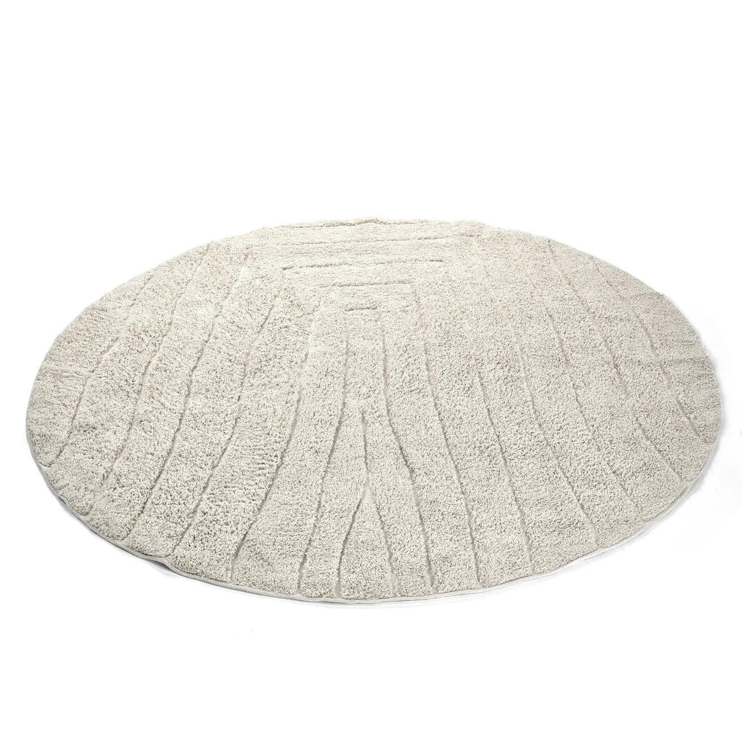 Runde tæpper - Farley Natural Cotton Shaggy (off-white)