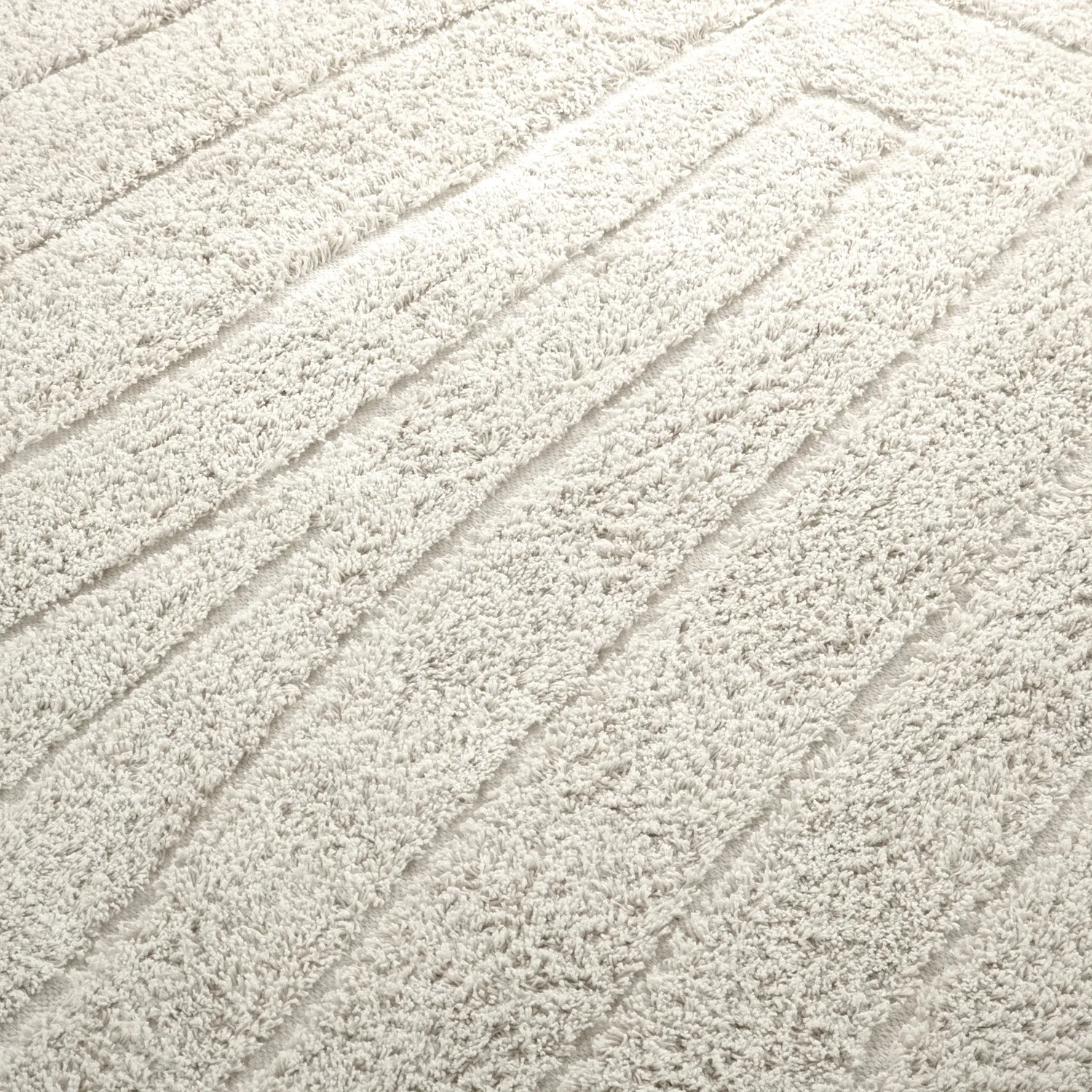 Runde tæpper - Farley Natural Cotton Shaggy (off-white)