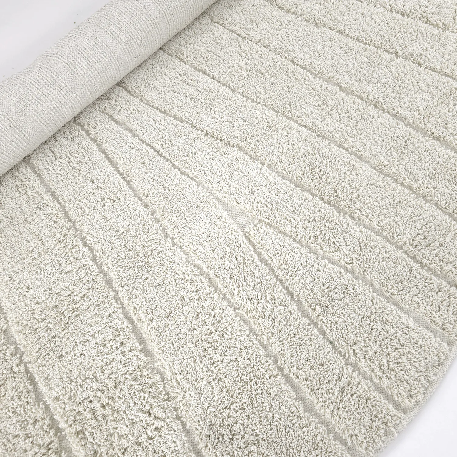 Runde tæpper - Farley Natural Cotton Shaggy (off-white)