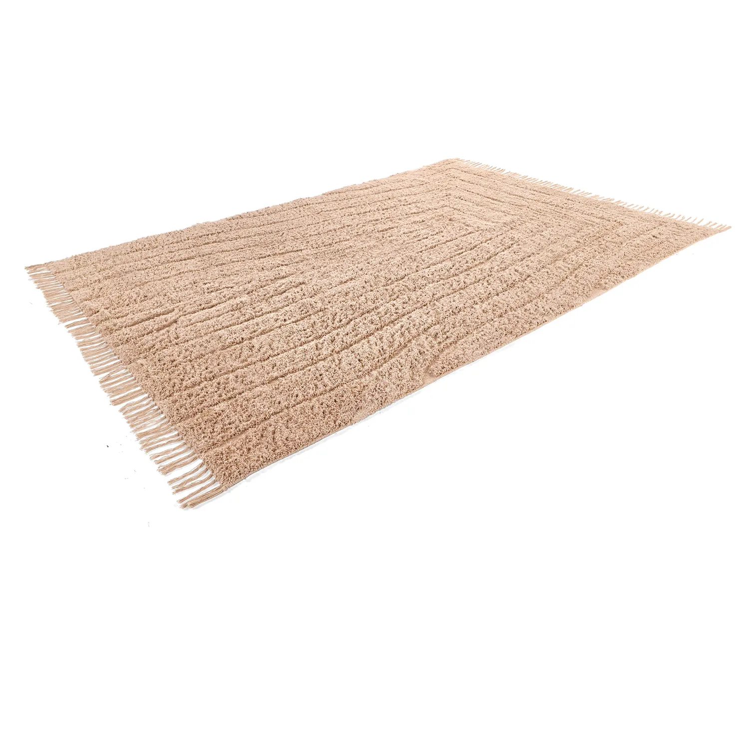 Ryatæpper - Farley Natural Cotton Shaggy (lyserød)