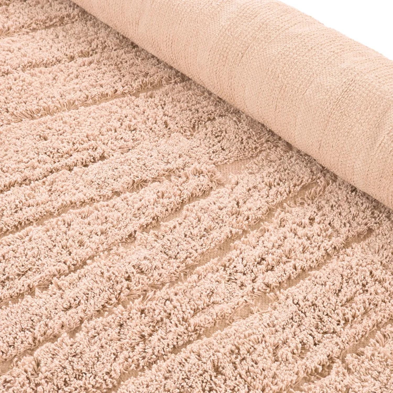 Ryatæpper - Farley Natural Cotton Shaggy (lyserød)