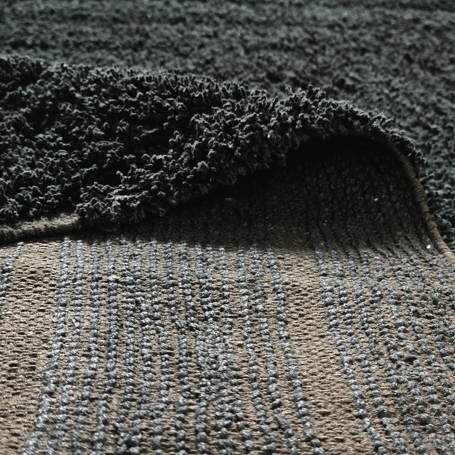 Ryatæpper - Farley Natural Cotton Shaggy (sort)