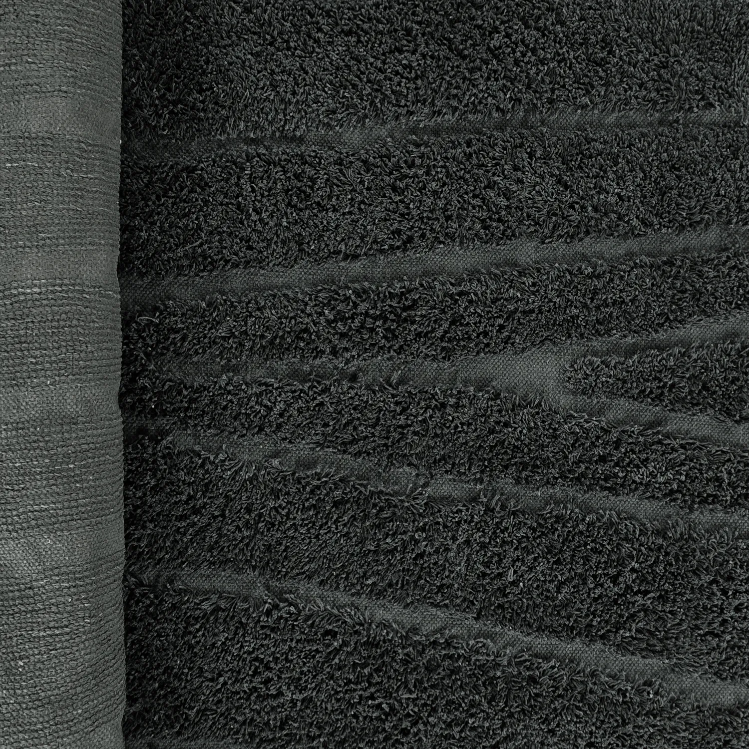 Runde tæpper - Farley Natural Cotton Shaggy (sort)