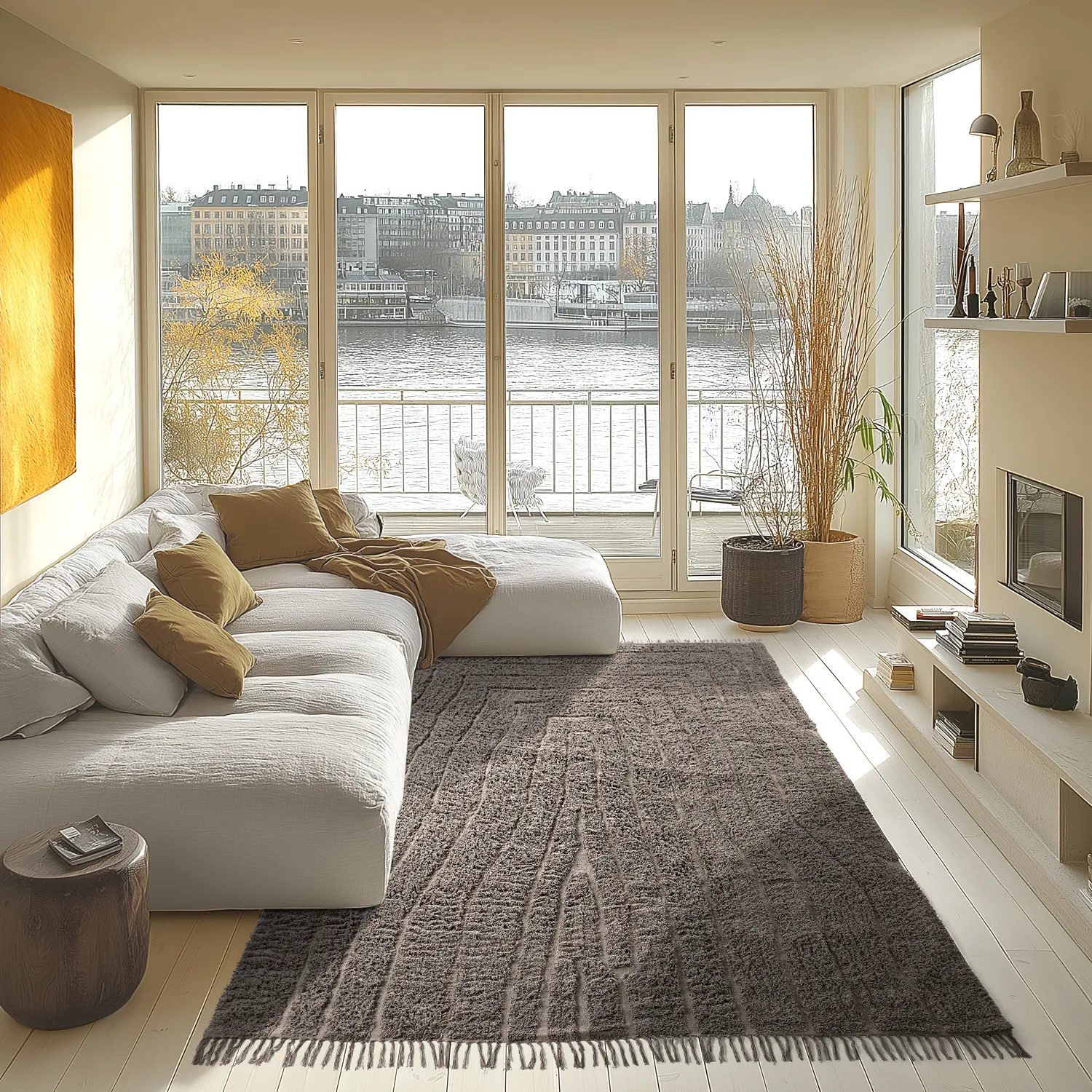 Ryatæpper - Farley Natural Cotton Shaggy (taupe)