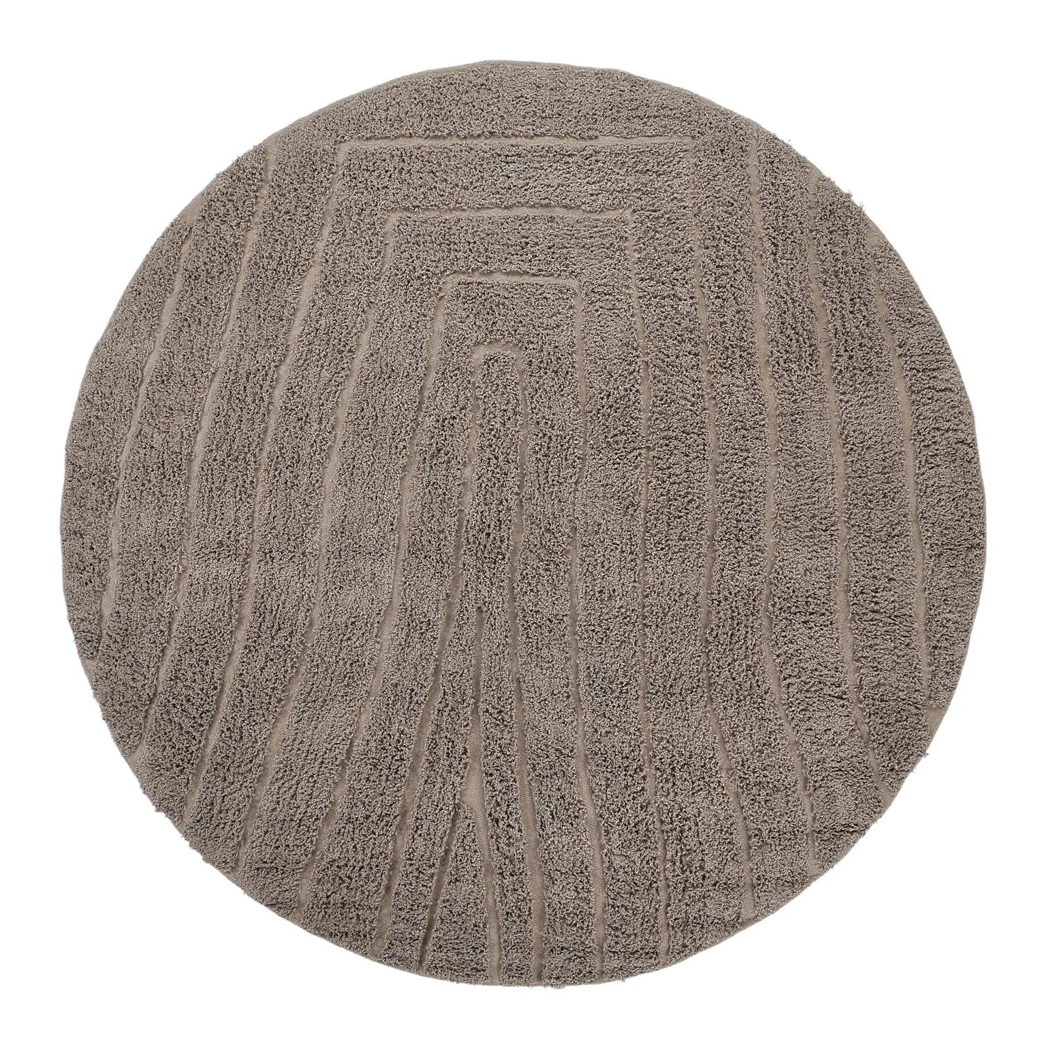 Runde tæpper - Farley Natural Cotton Shaggy (taupe)