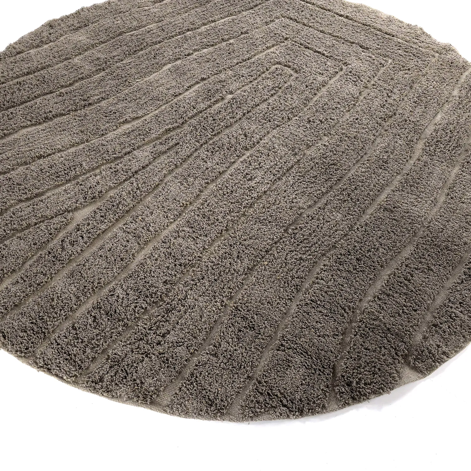 Runde tæpper - Farley Natural Cotton Shaggy (taupe)