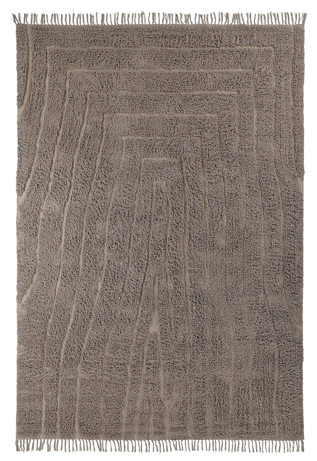 Ryatæpper - Farley Natural Cotton Shaggy (taupe)