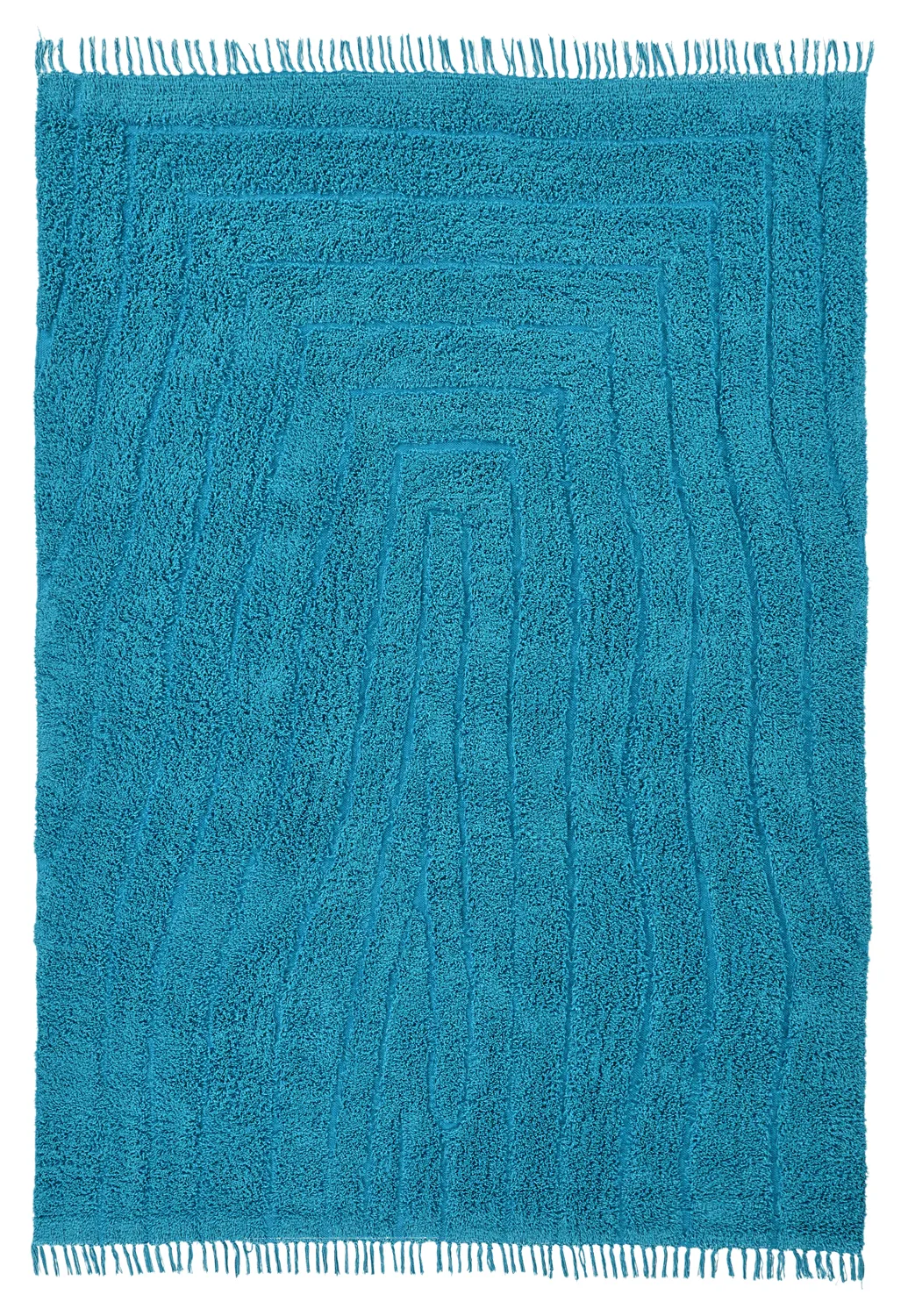 Ryatæpper - Farley Natural Cotton Shaggy (turkis)