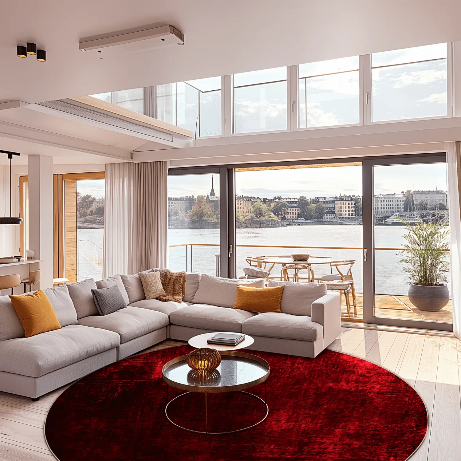 Rundt tæppe - Frome (rød)