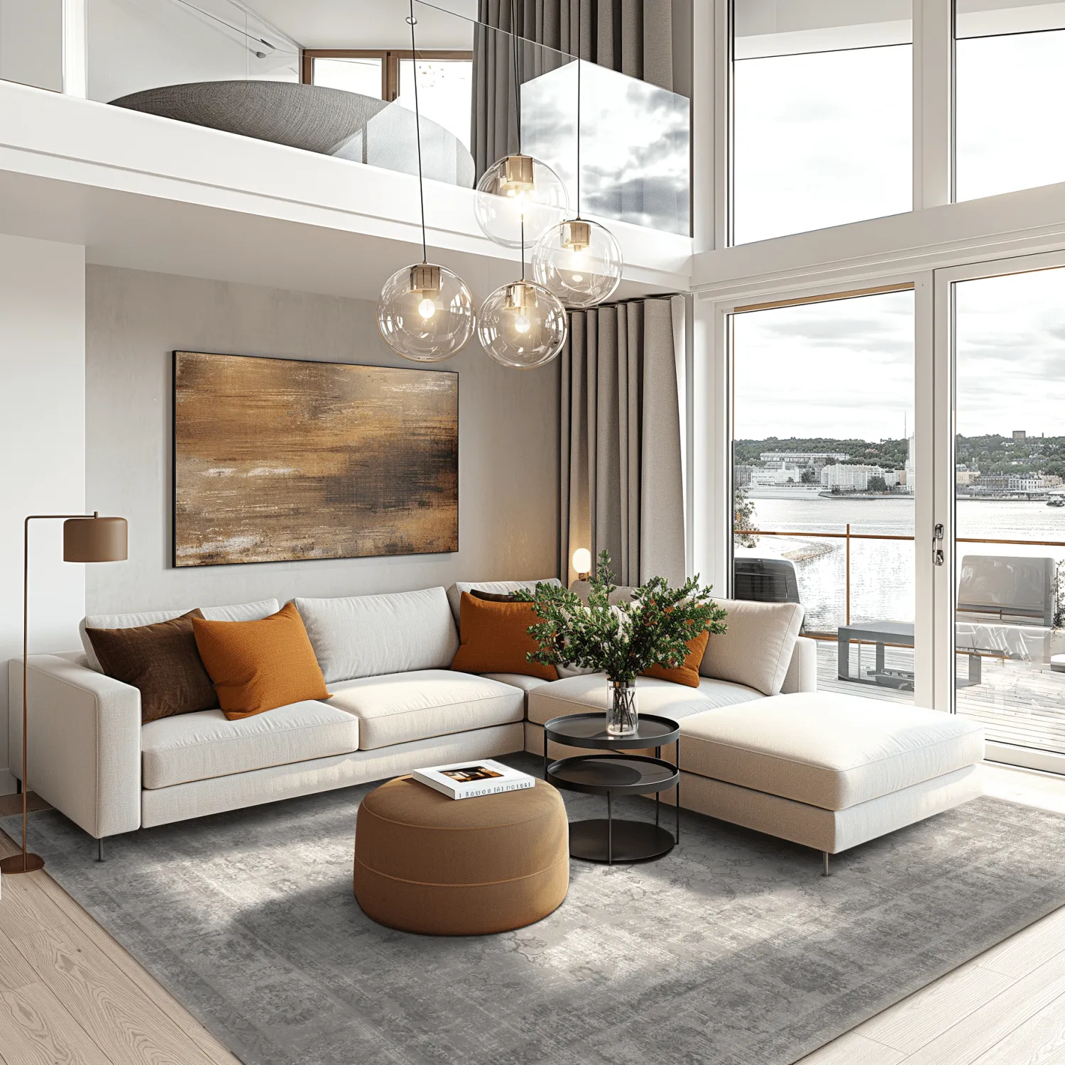 Rundt tæppe - Gombalia (grå)