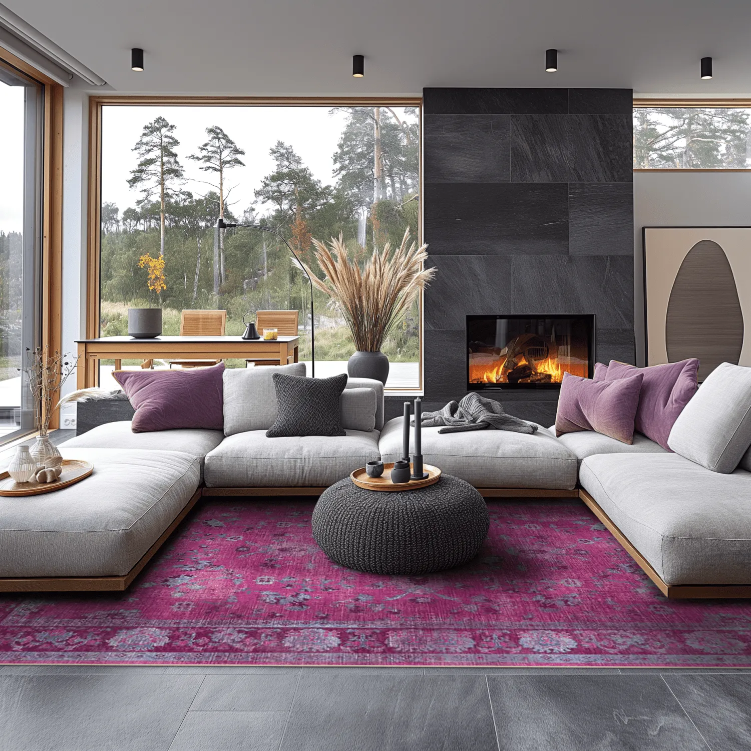 Wilton-tæppe - Gombalia (lilla)