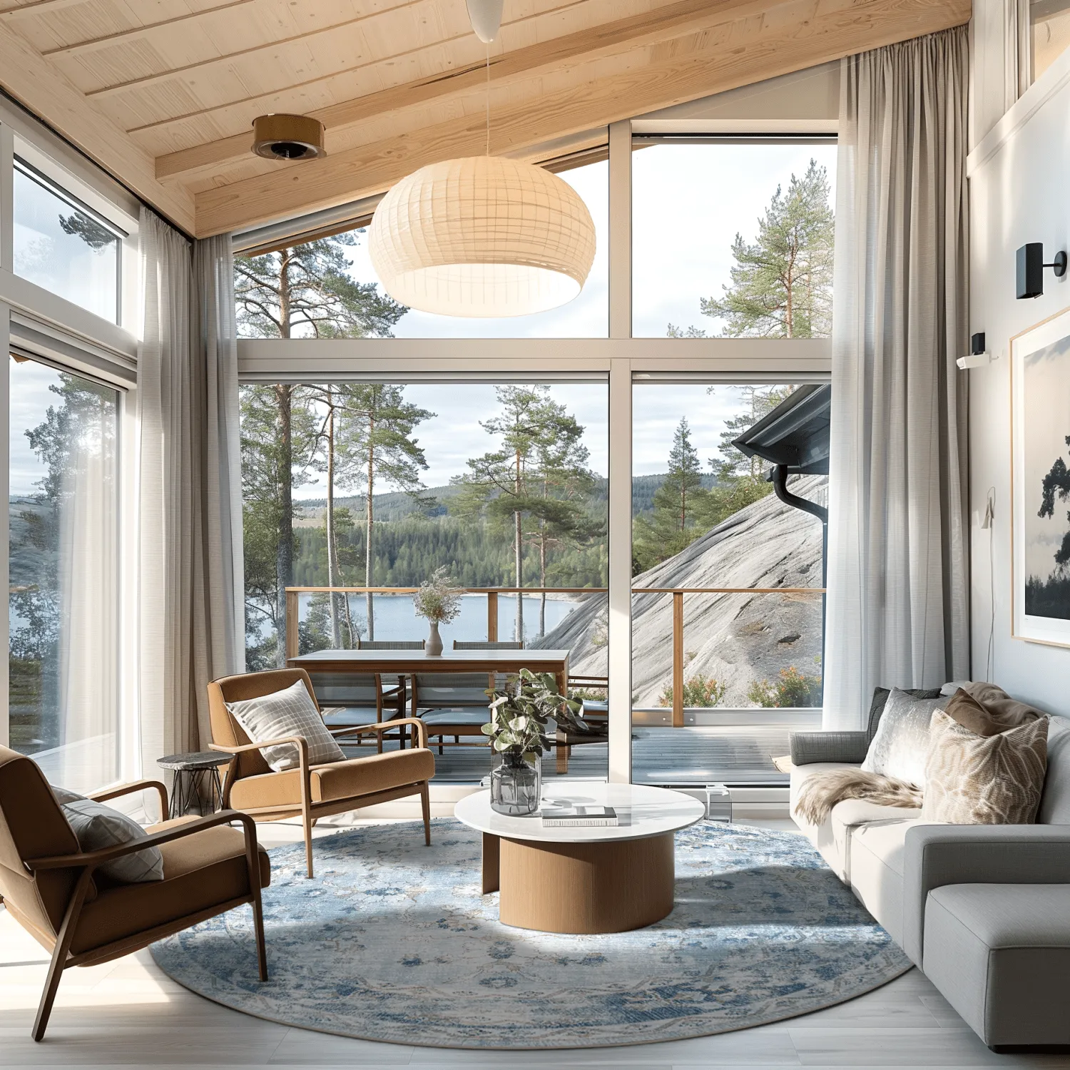 Runde tæpper - Gombalia (lyseblå)