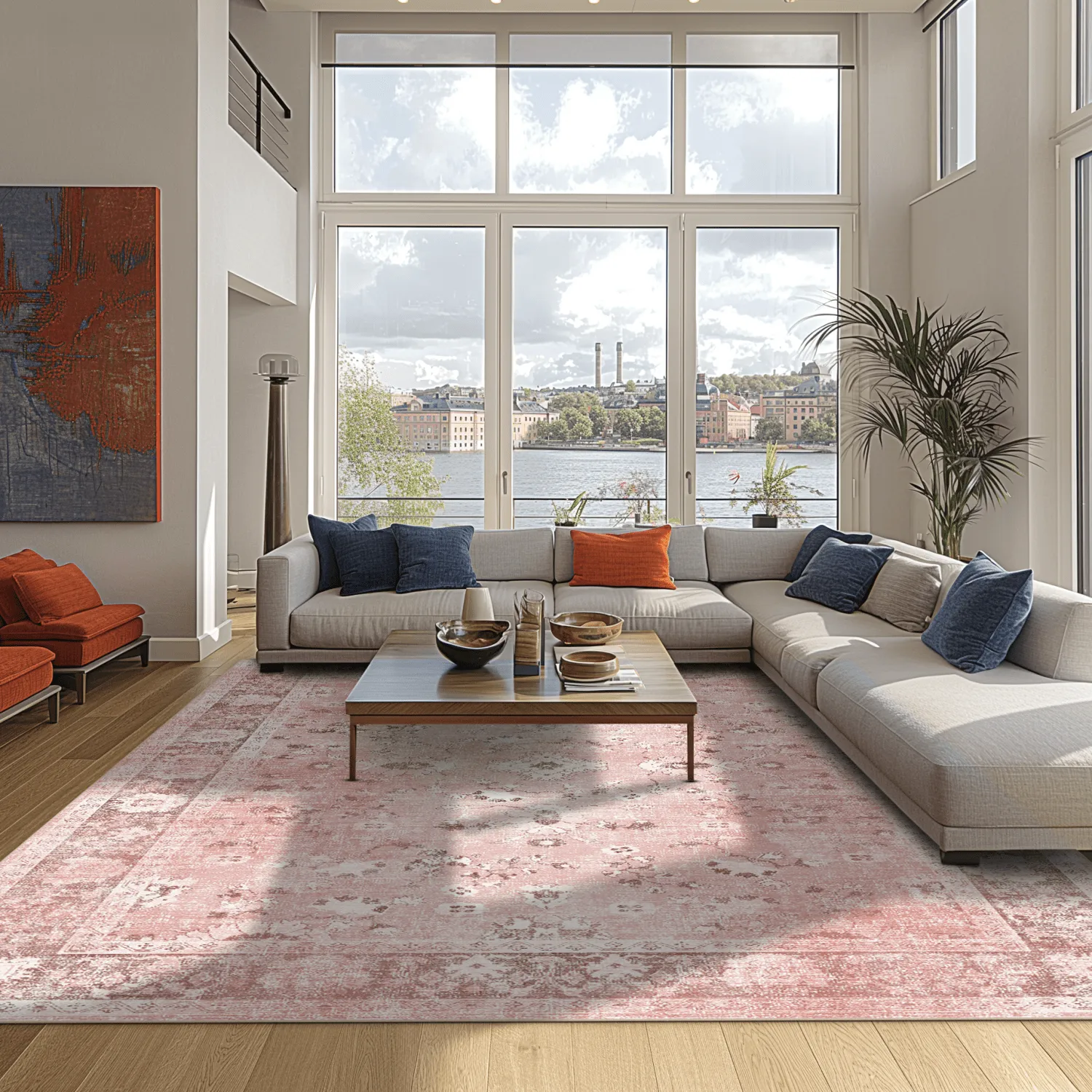 Wilton-tæppe - Gombalia (lyserød)