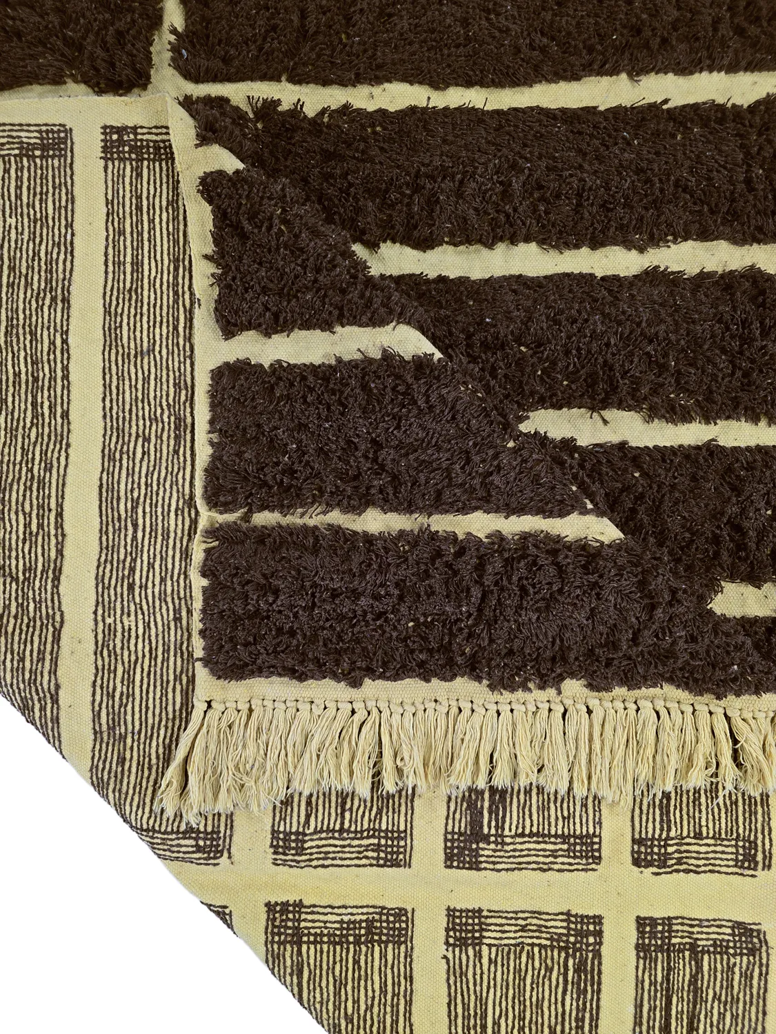 Ryatæpper - Ikara Natural Cotton Shaggy (brun)