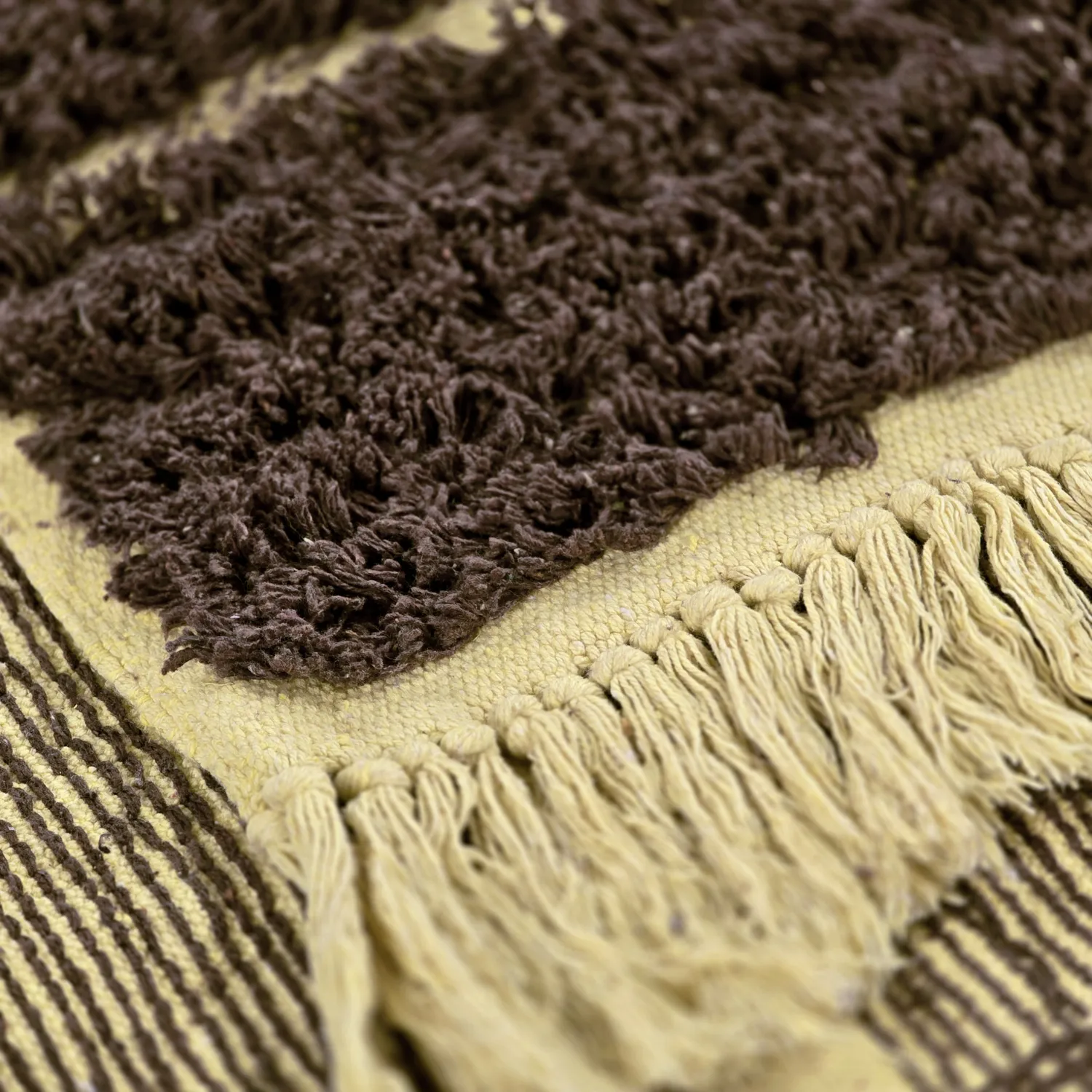 Ryatæpper - Ikara Natural Cotton Shaggy (brun)