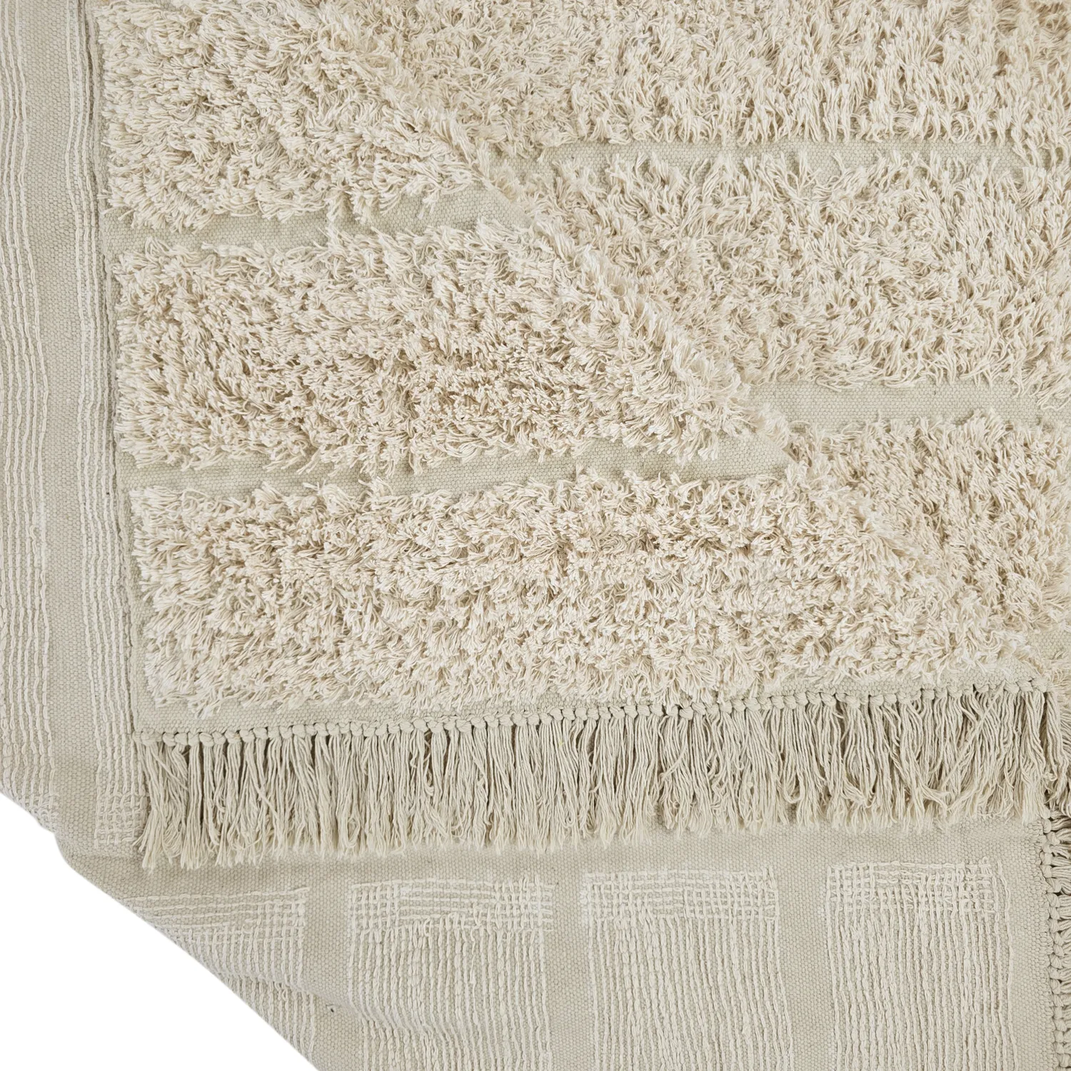 Ryatæpper - Ikara Natural Cotton Shaggy (fløde)