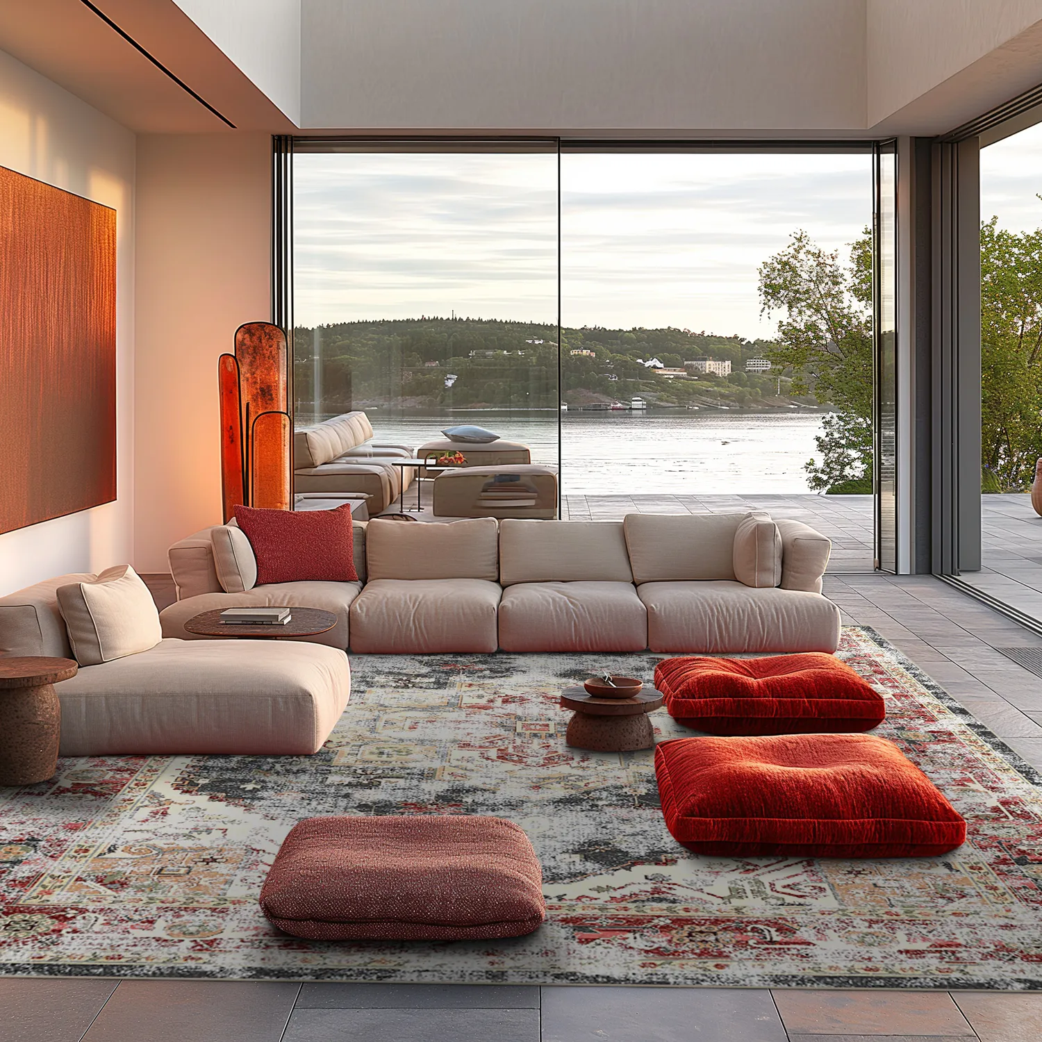 Wilton-tæppe - Javis (rød/multi)