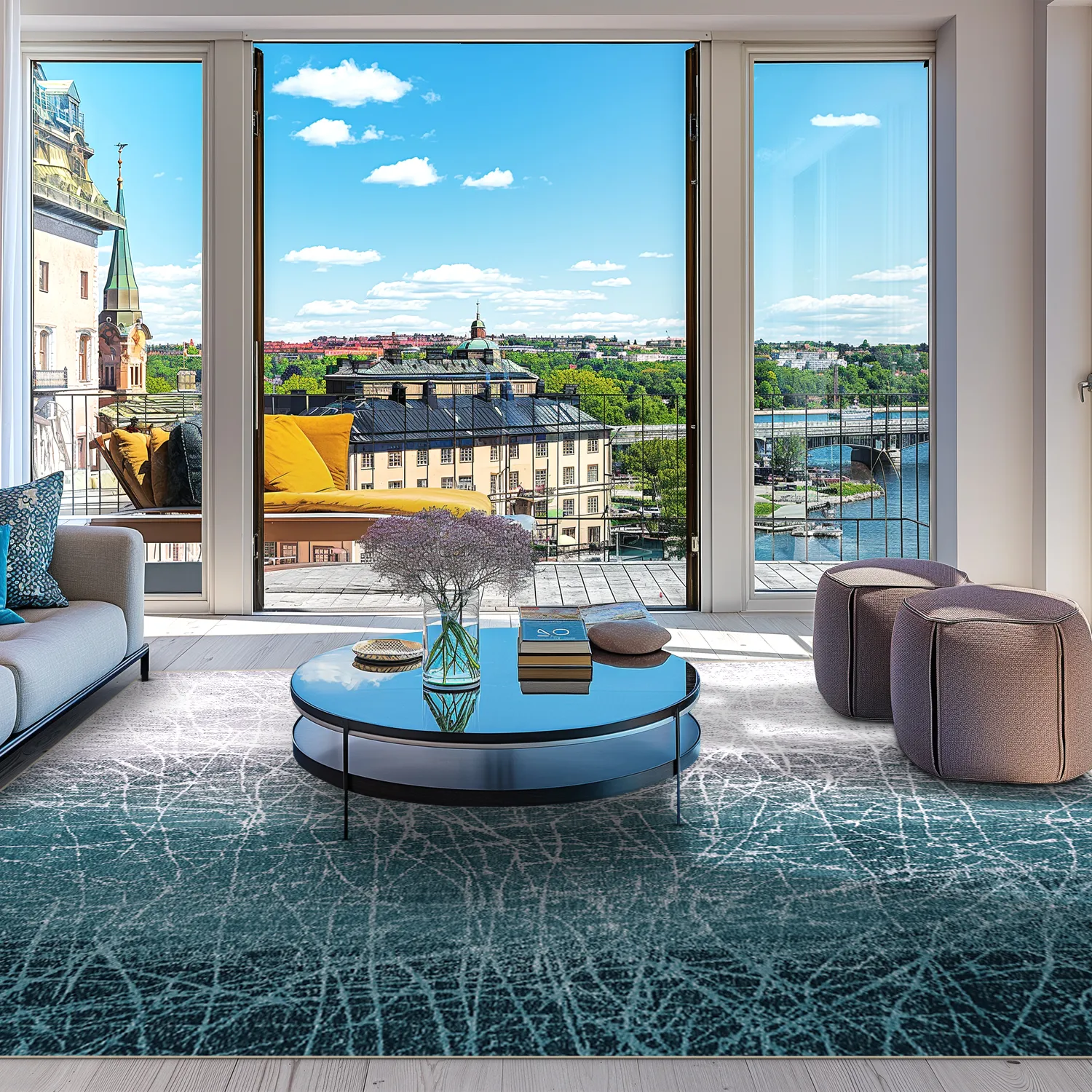 Wilton-tæppe - Jervis (turkis)