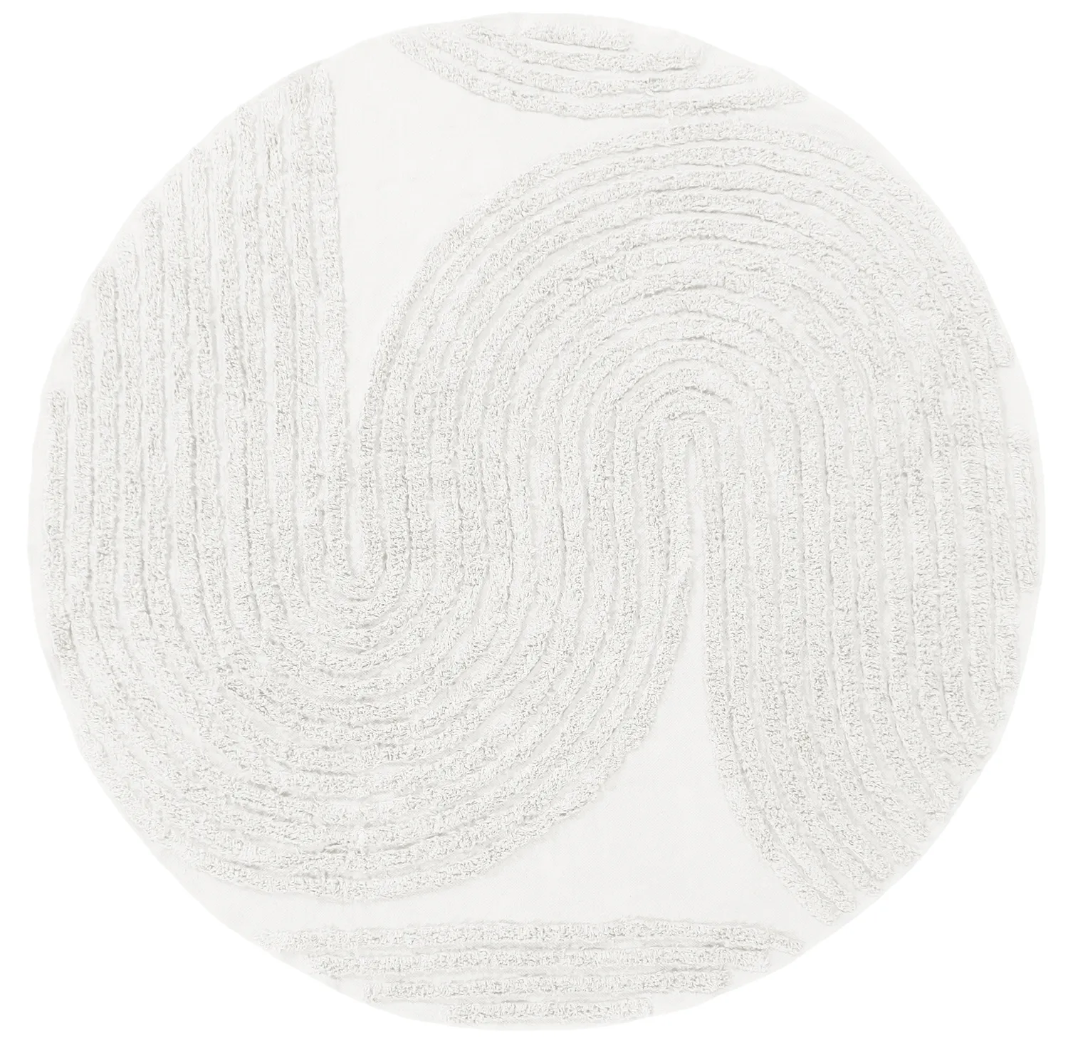 Runde tæpper - Jovie Natural Cotton Shaggy (offwhite)